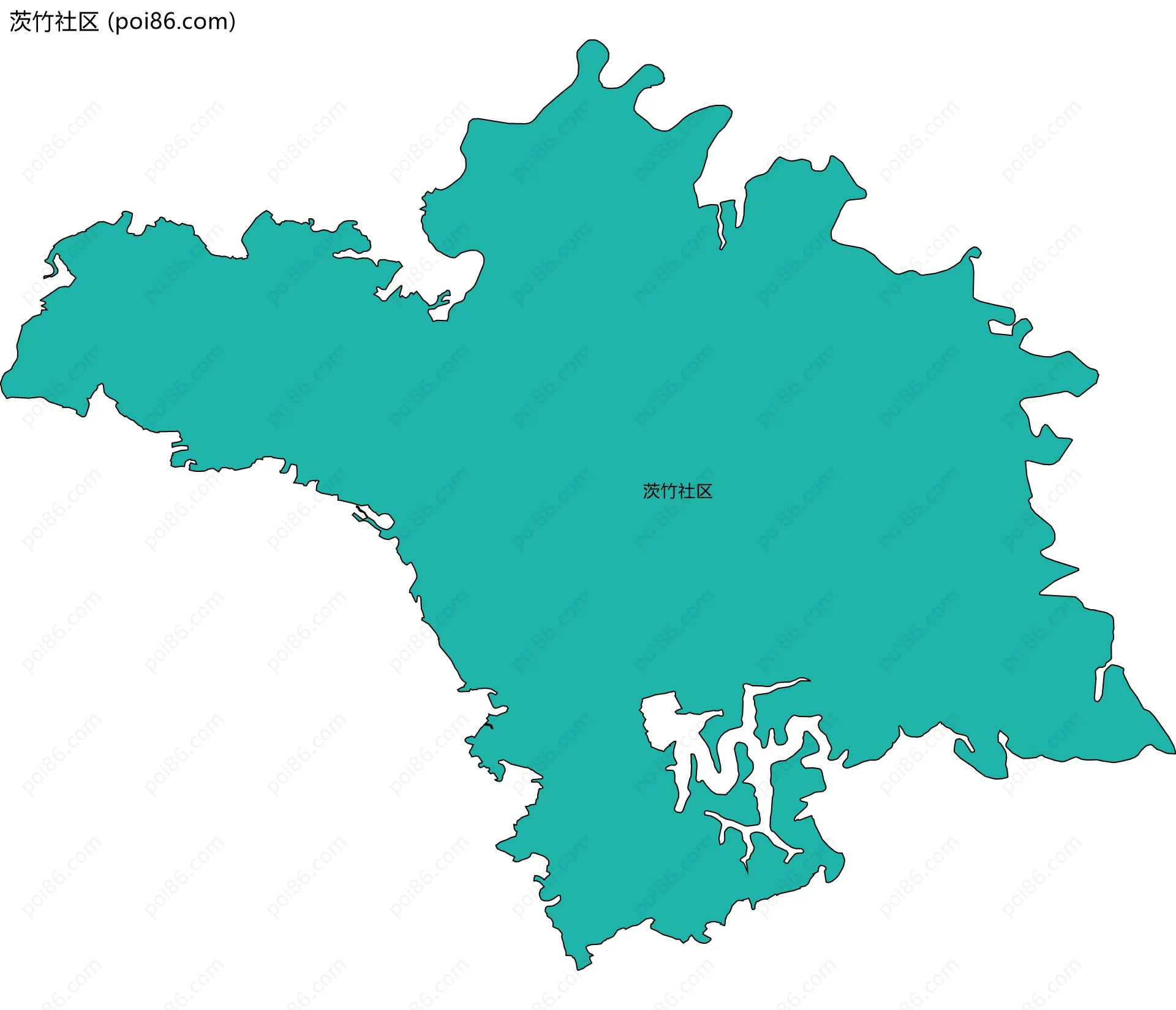 茨竹社区边界地图
