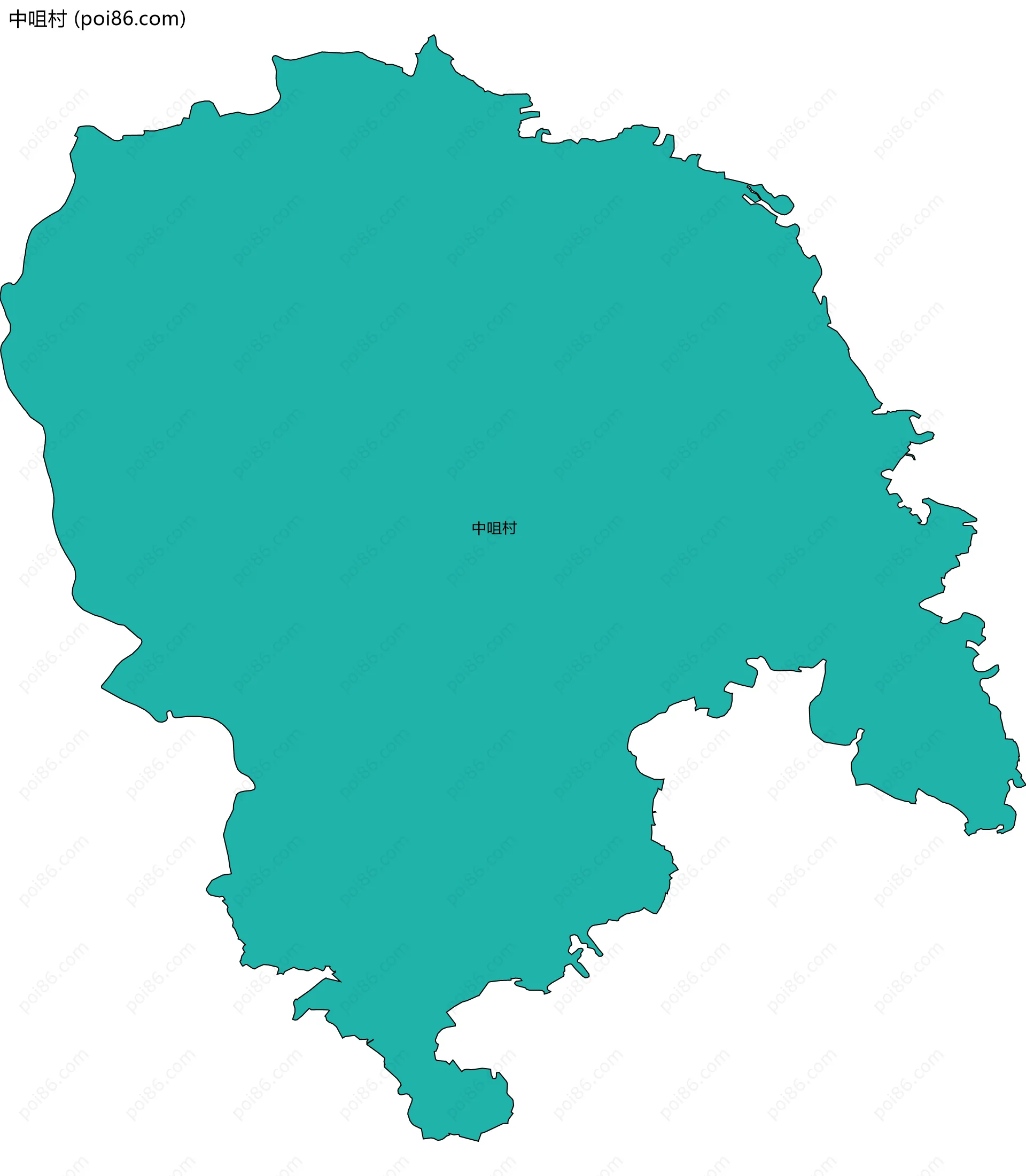 中咀村边界地图