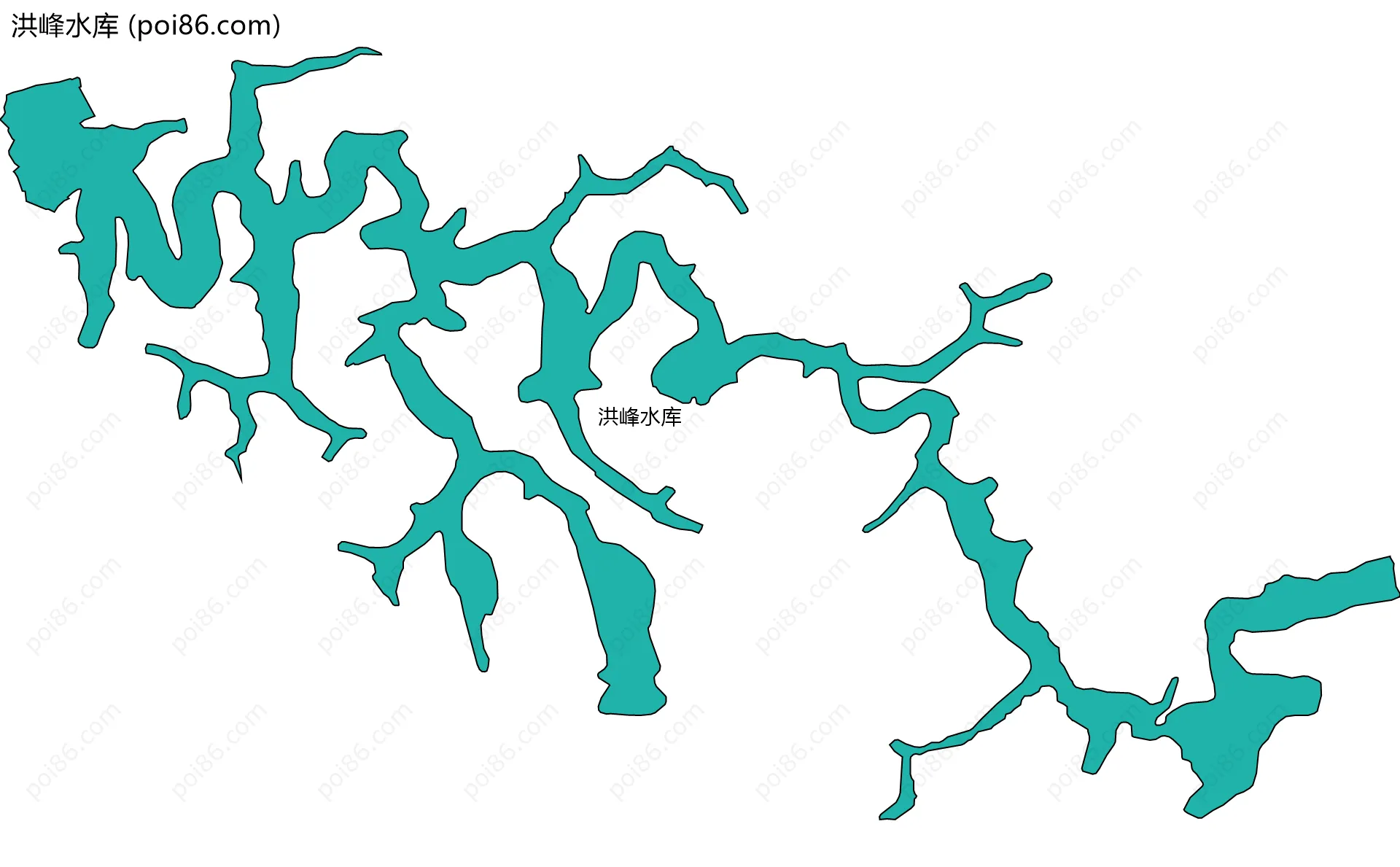 洪峰水库边界地图