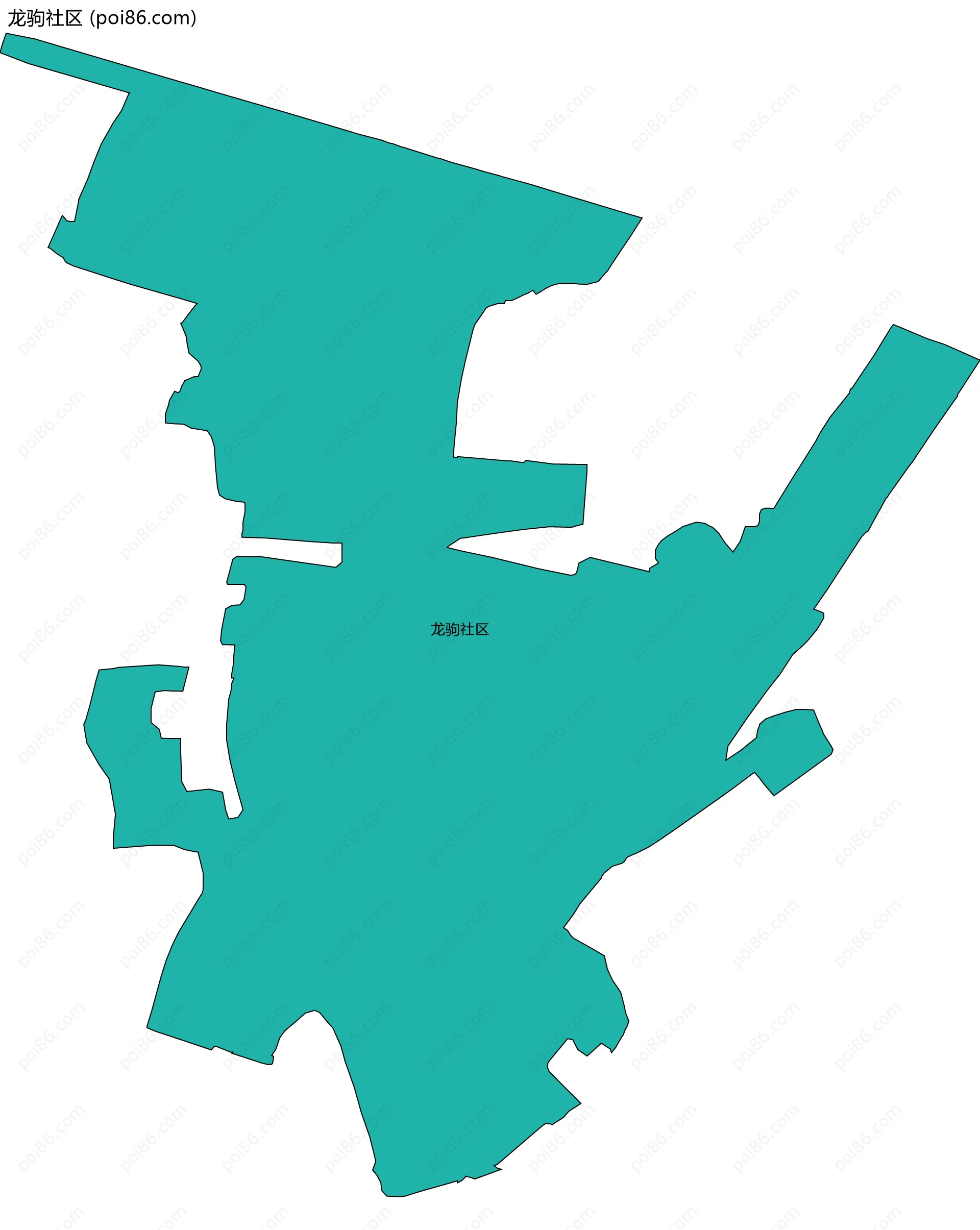 龙驹社区边界地图