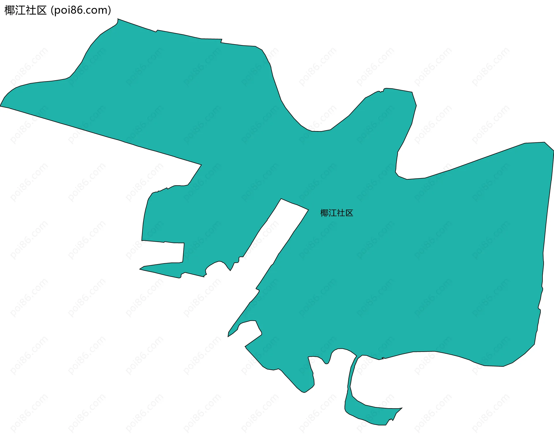 椰江社区边界地图