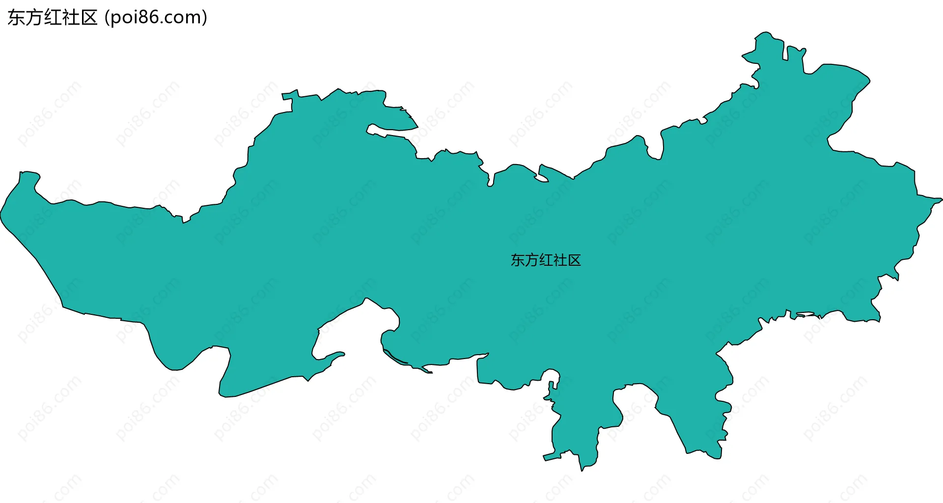 东方红社区边界地图