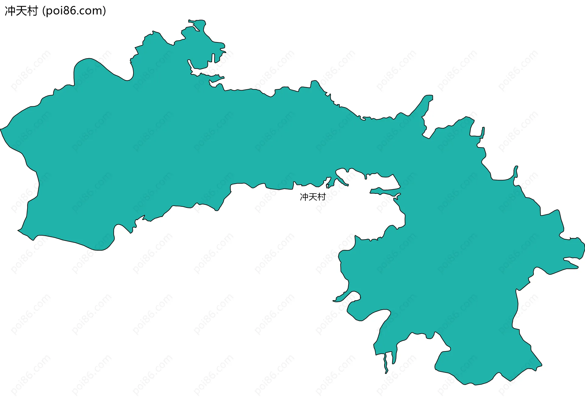 冲天村边界地图