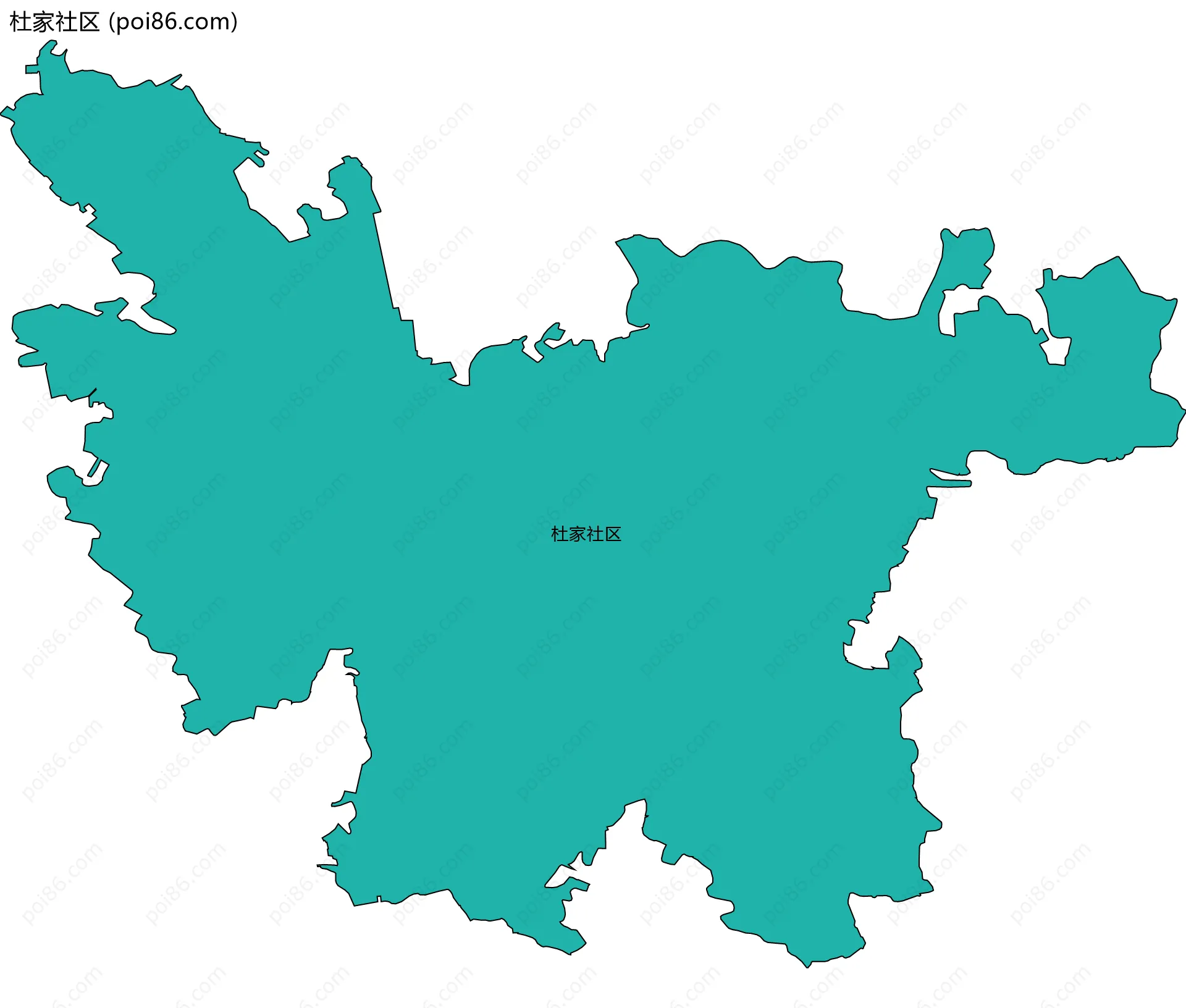 杜家社区边界地图