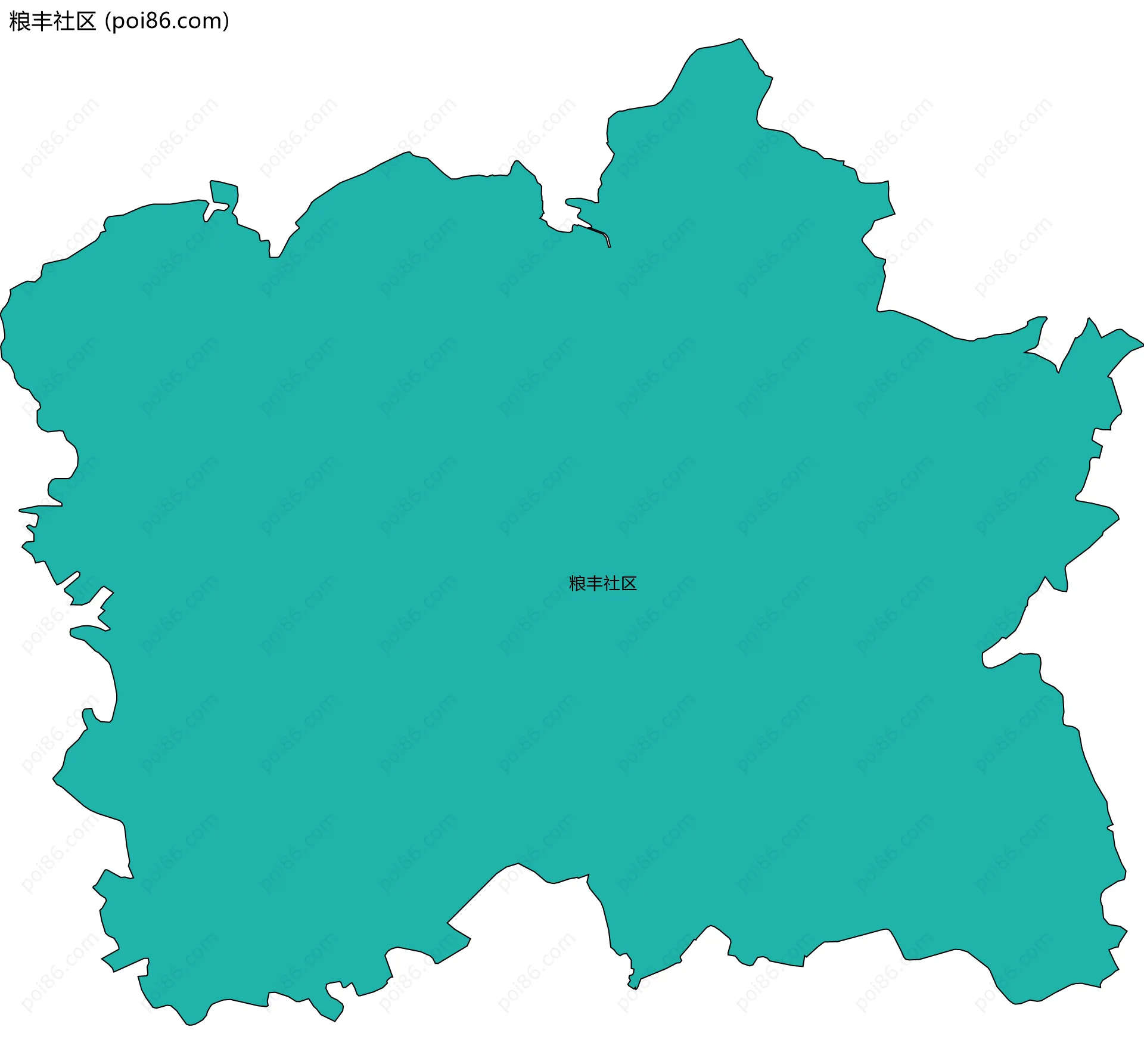 粮丰社区边界地图