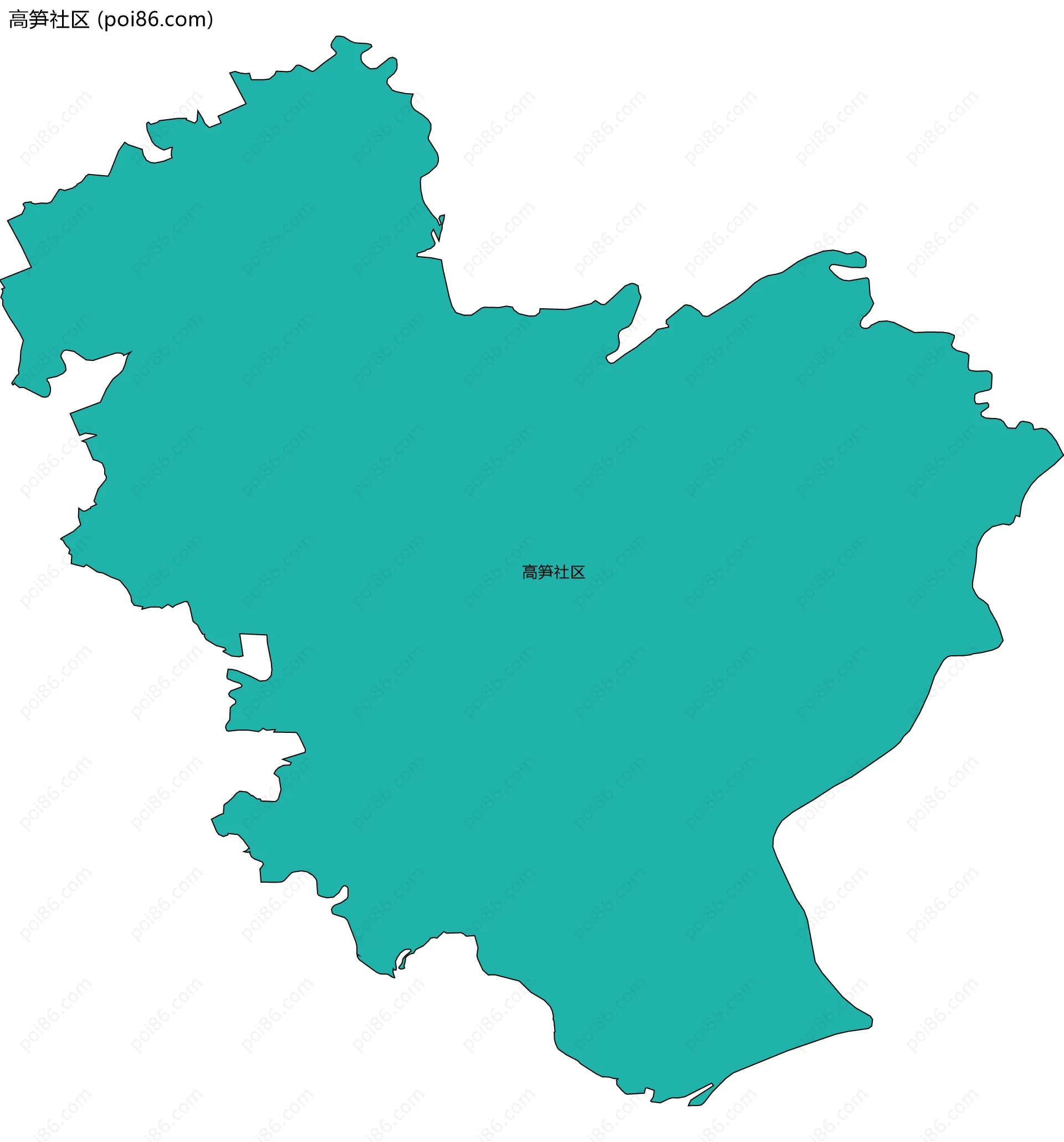 高笋社区边界地图