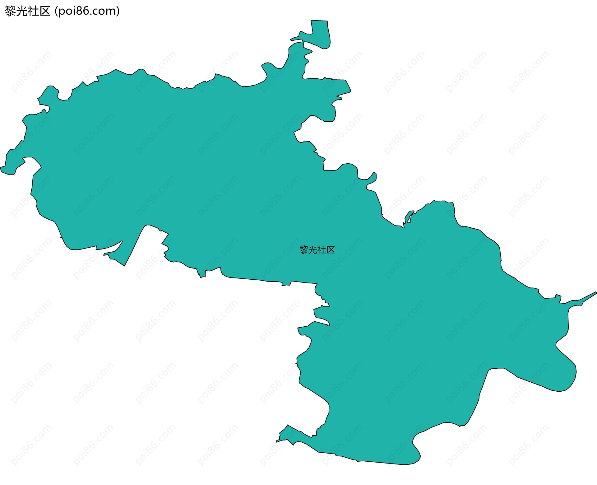 黎光社区边界地图