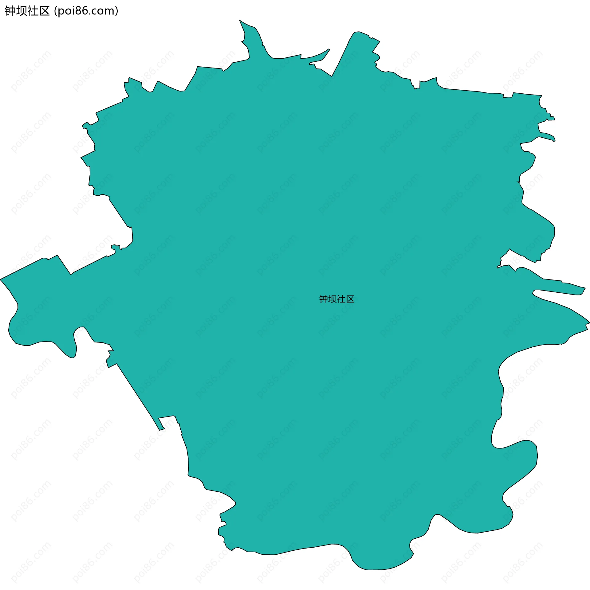 钟坝社区边界地图