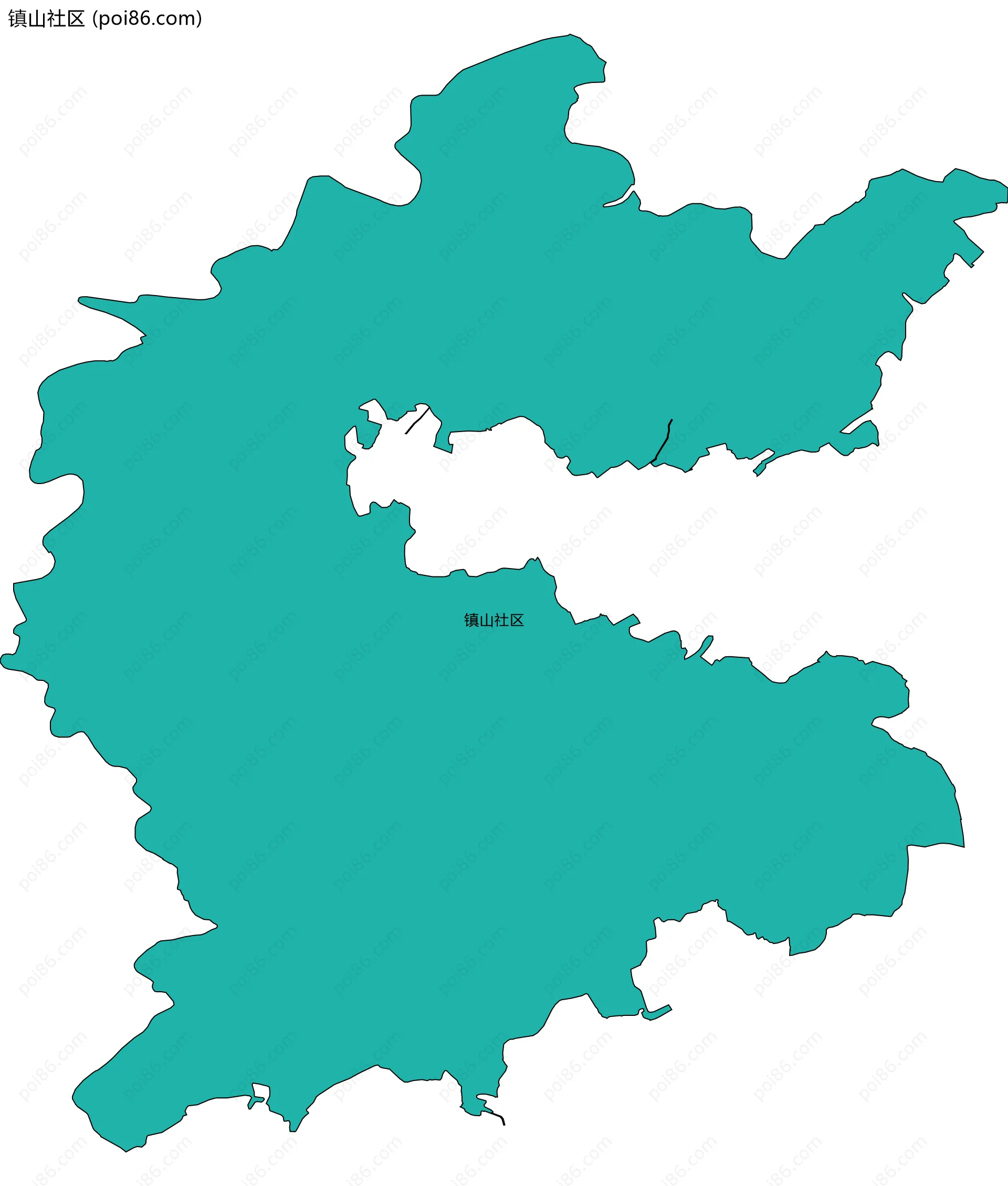 镇山社区边界地图