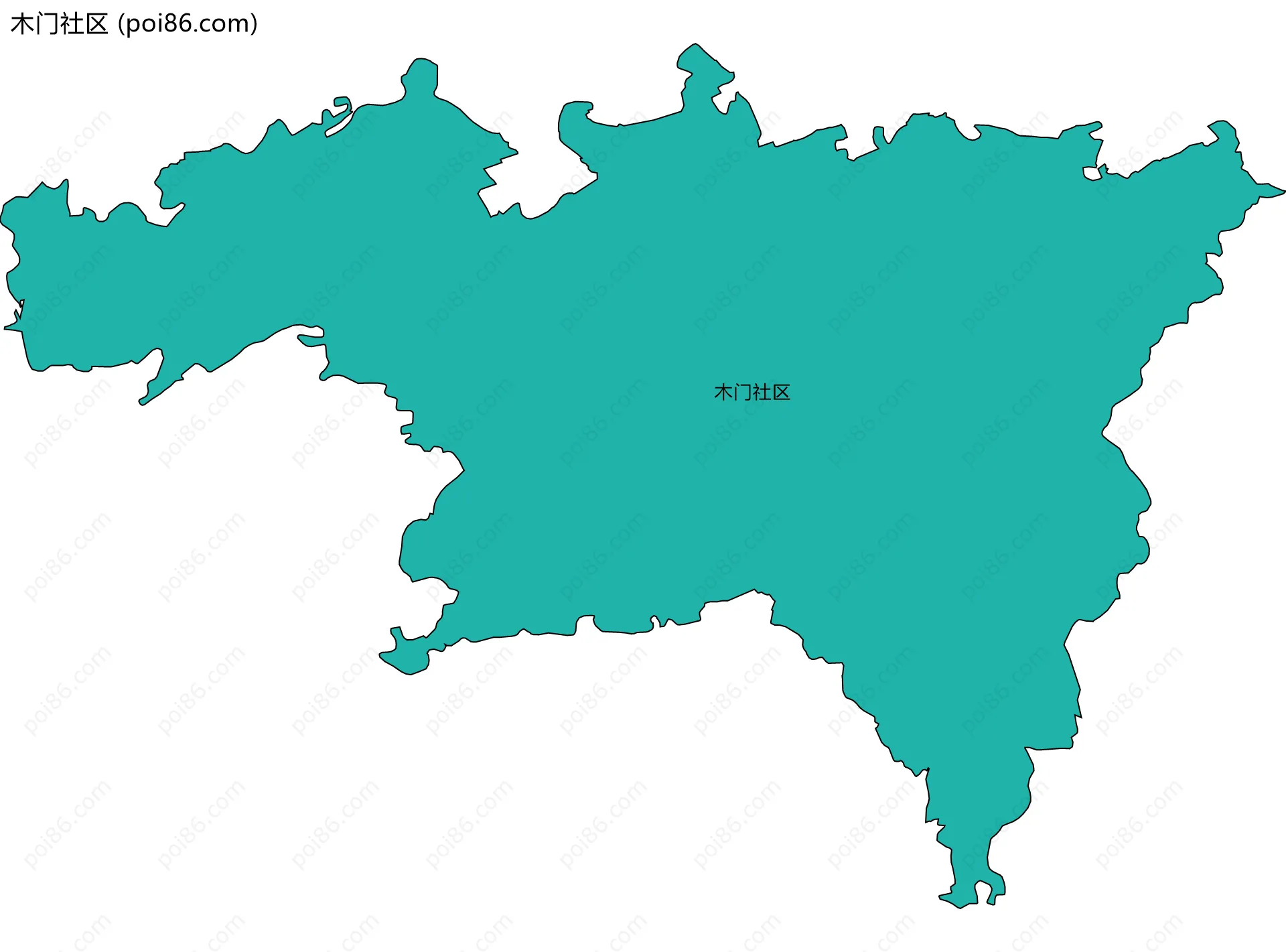 木门社区边界地图