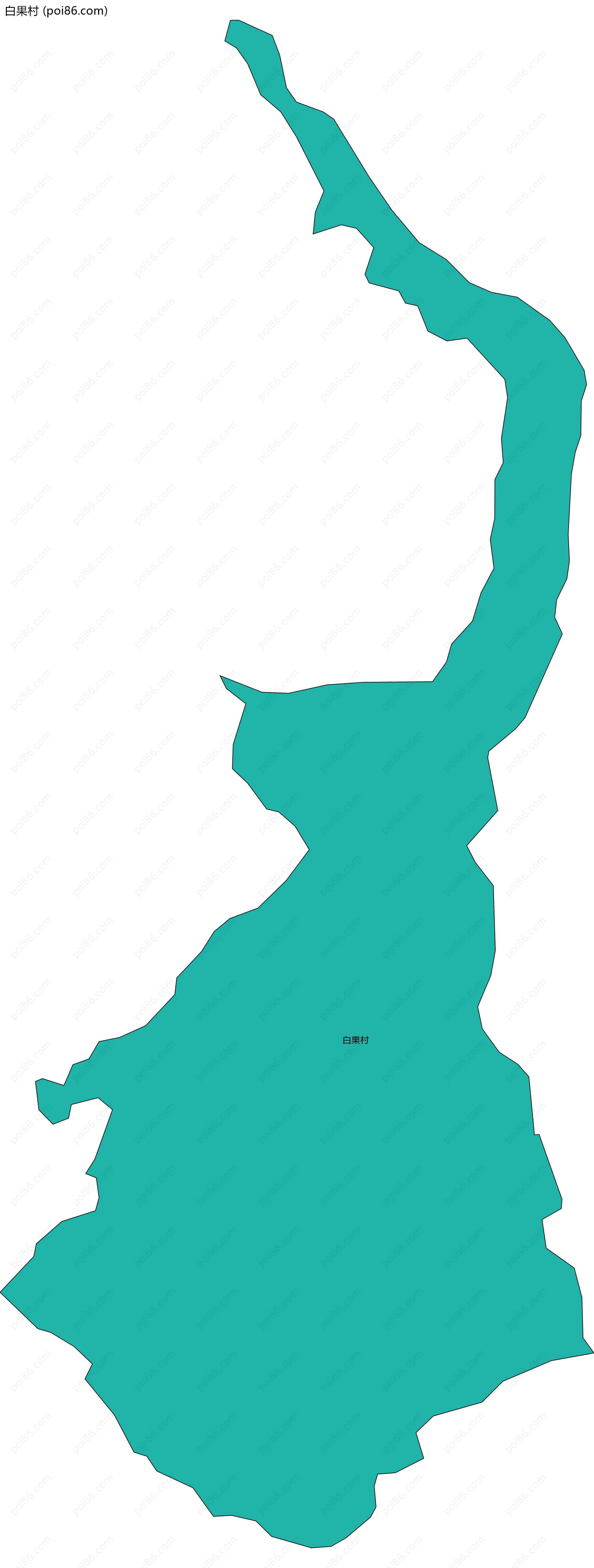 白果村边界地图