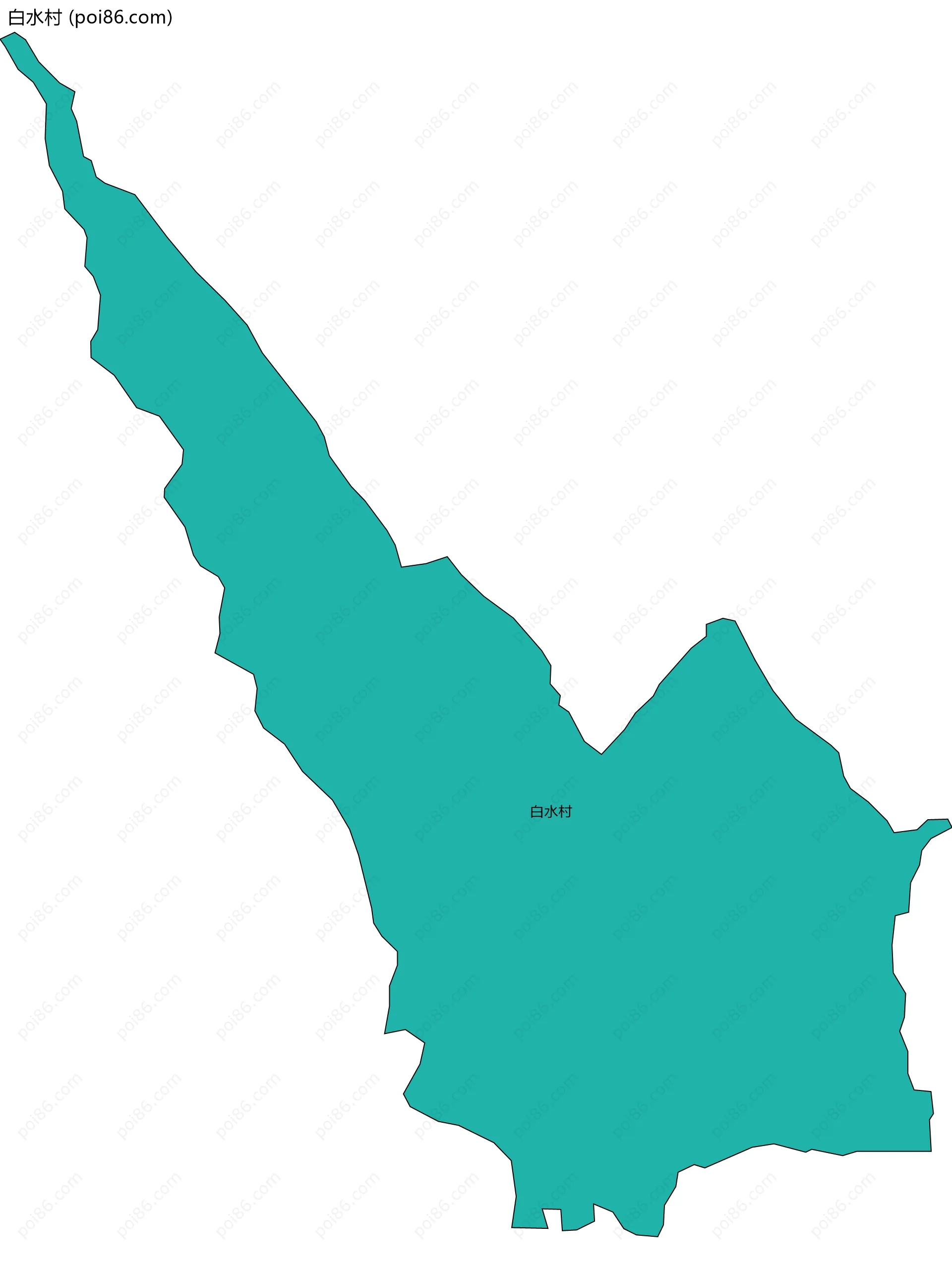 白水村边界地图