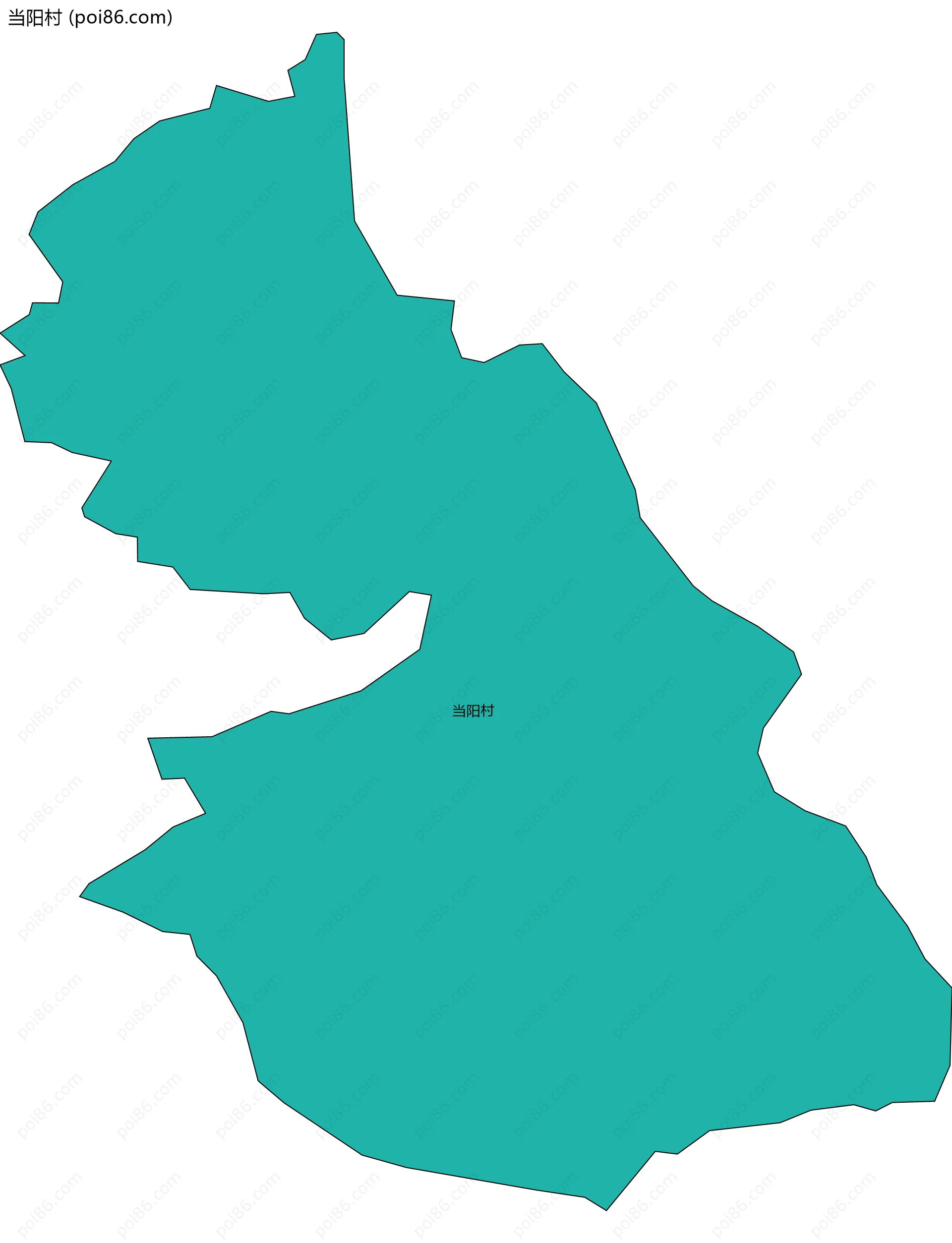 当阳村边界地图