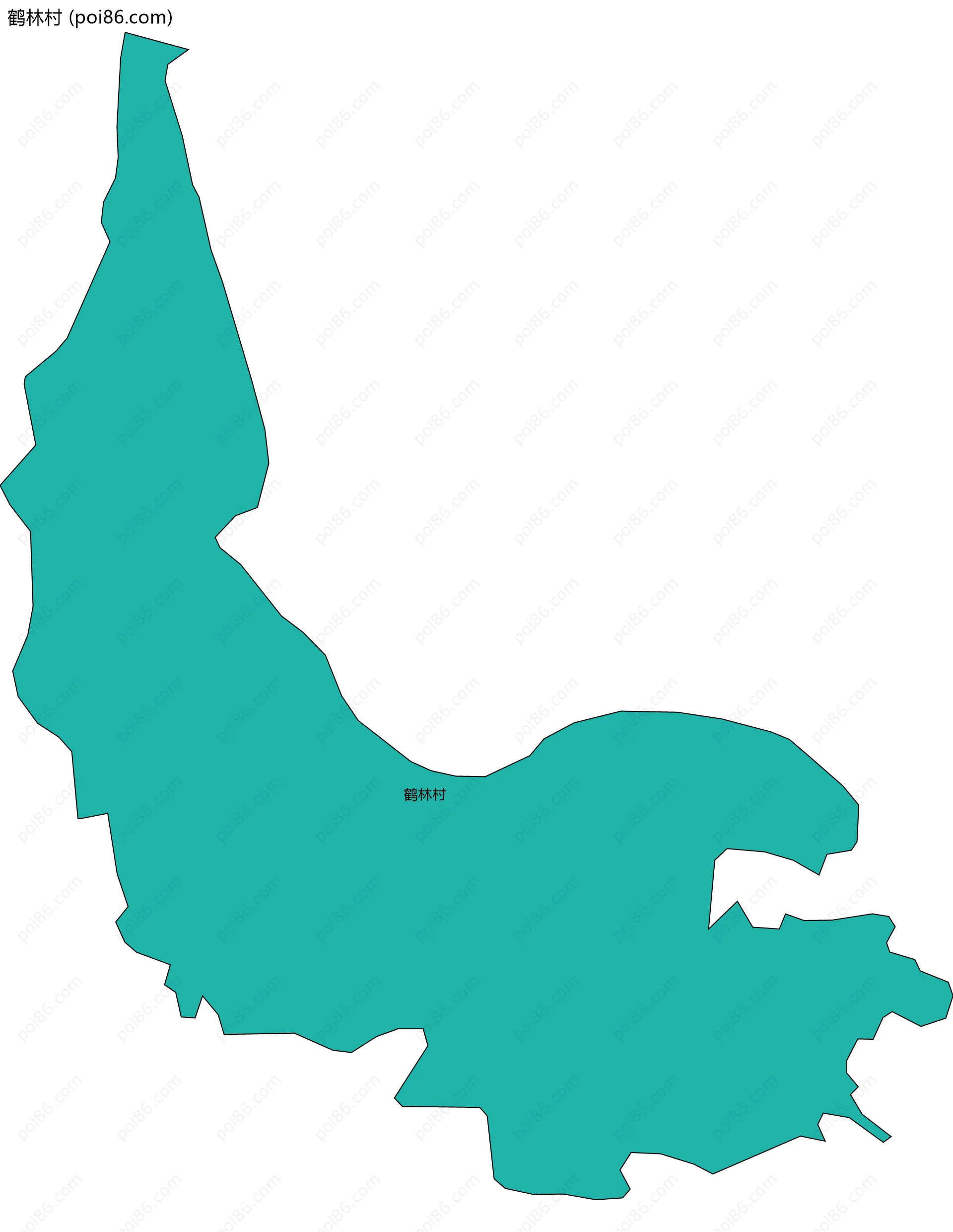 鹤林村边界地图