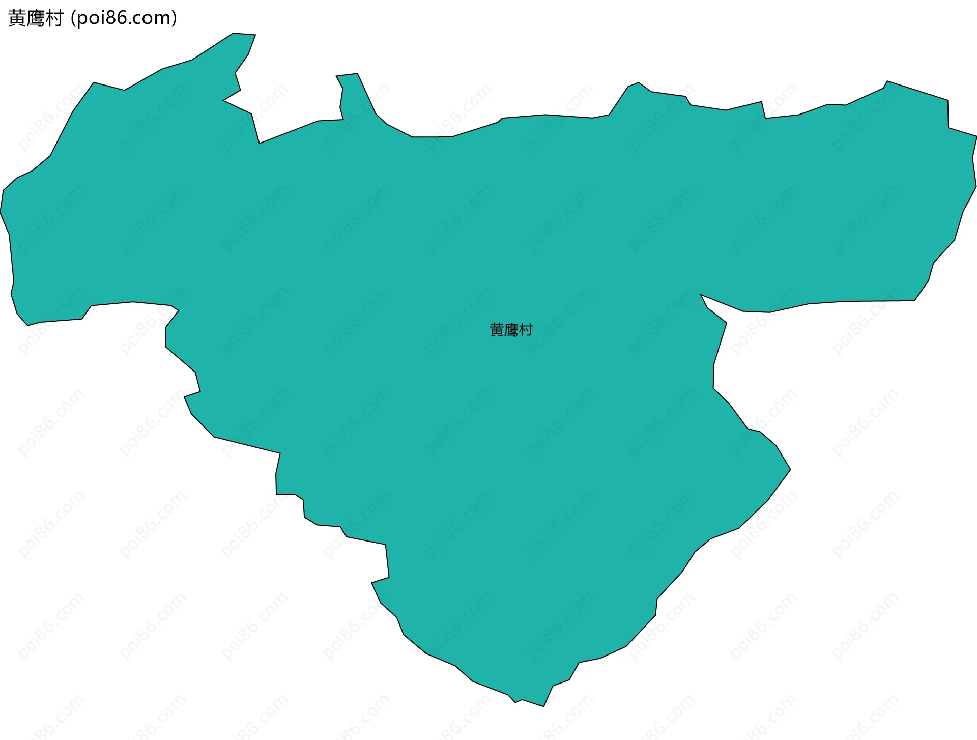 黄鹰村边界地图