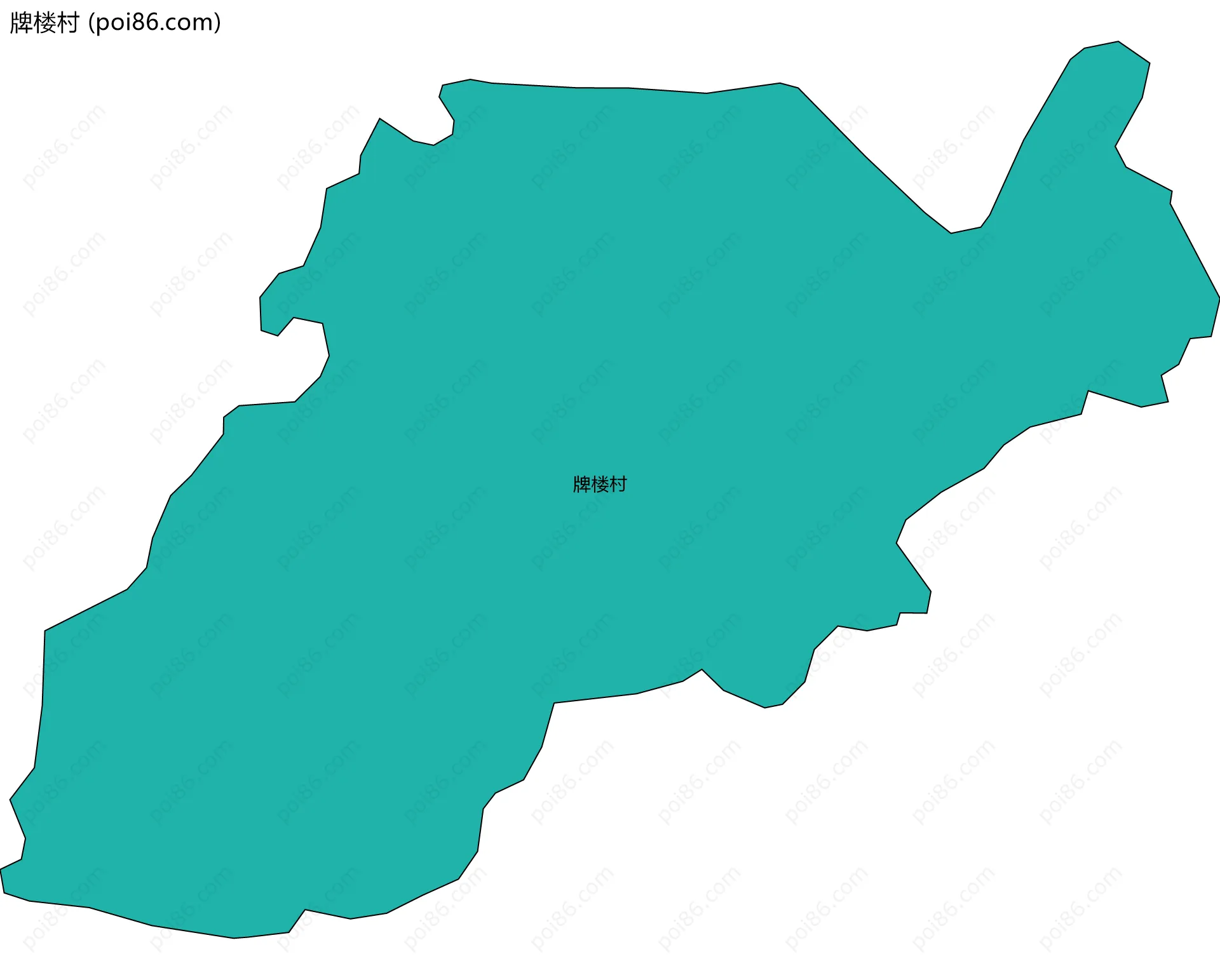 牌楼村边界地图