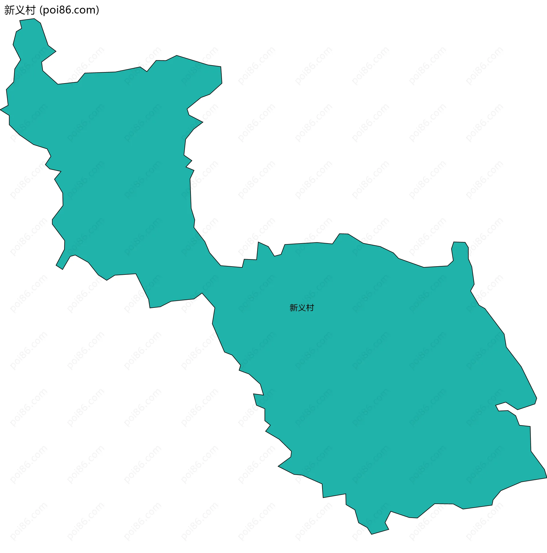 新义村边界地图