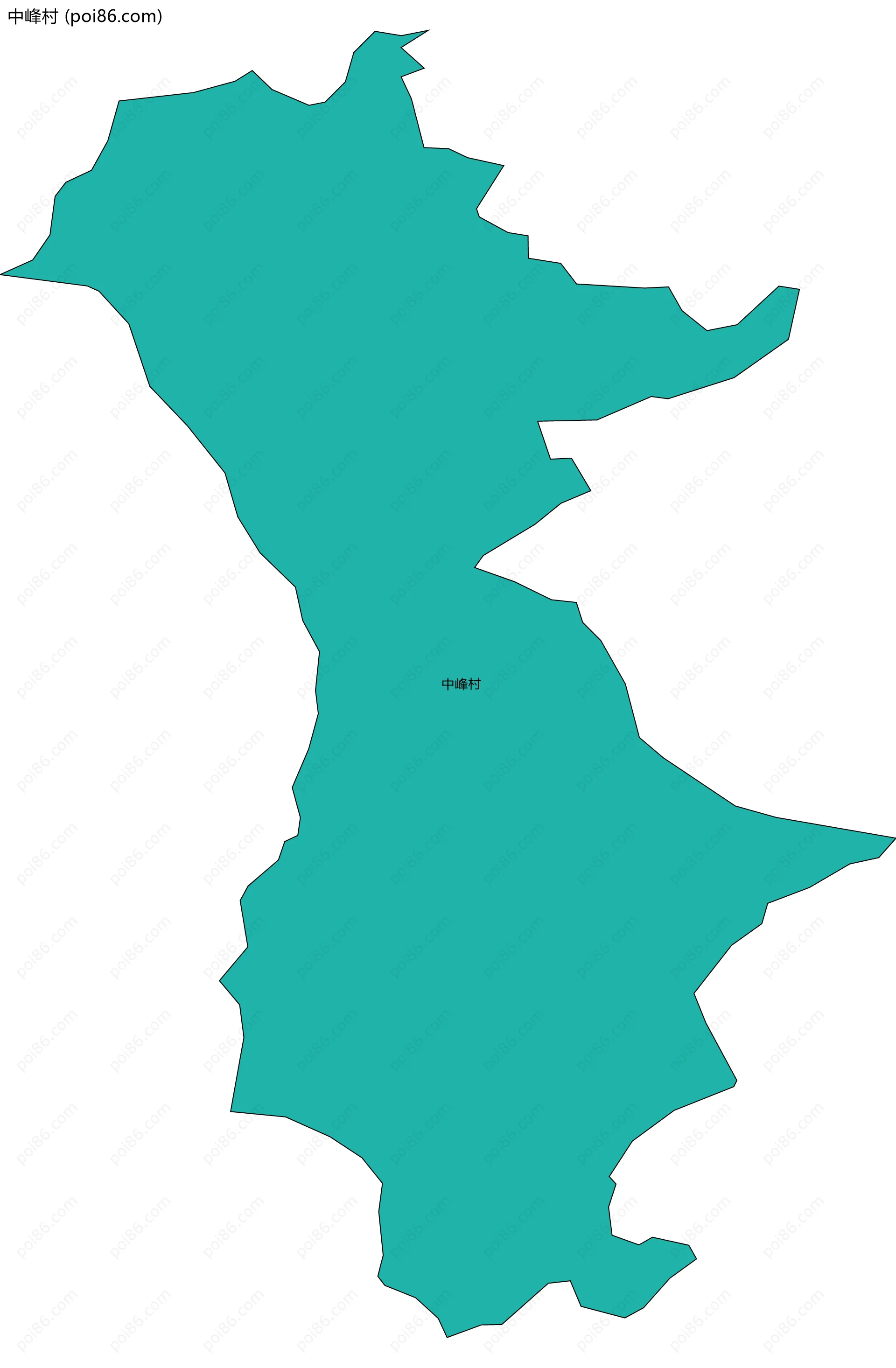 中峰村边界地图