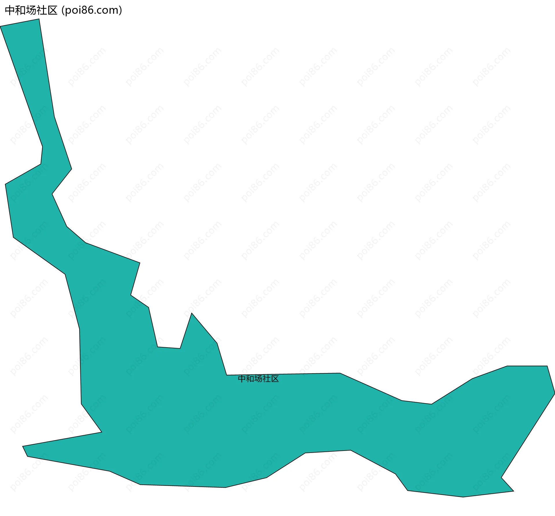 中和场社区边界地图