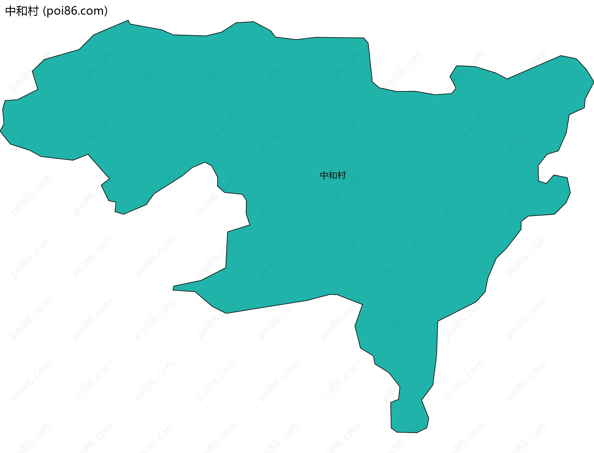 中和村边界地图