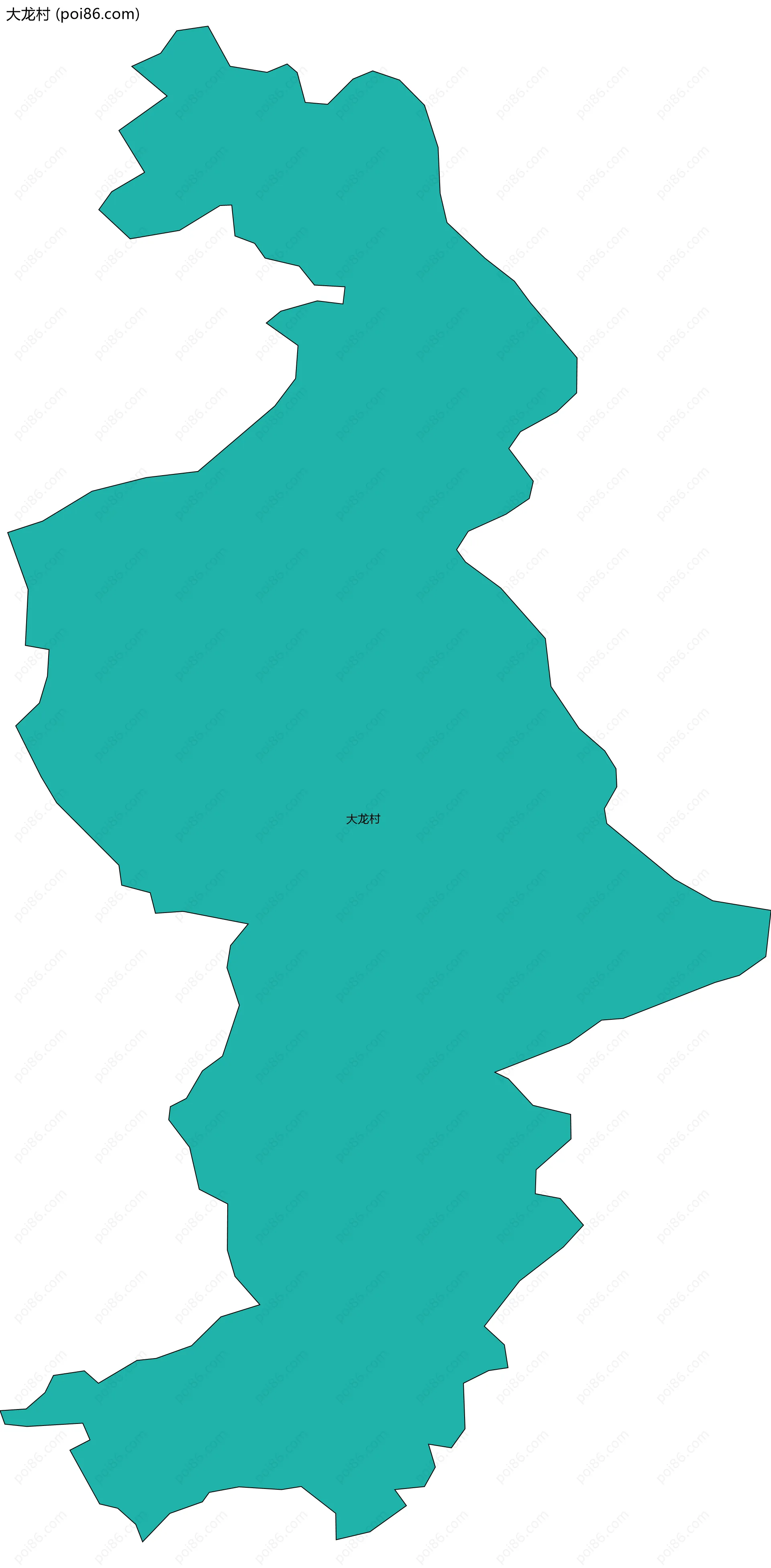 大龙村边界地图