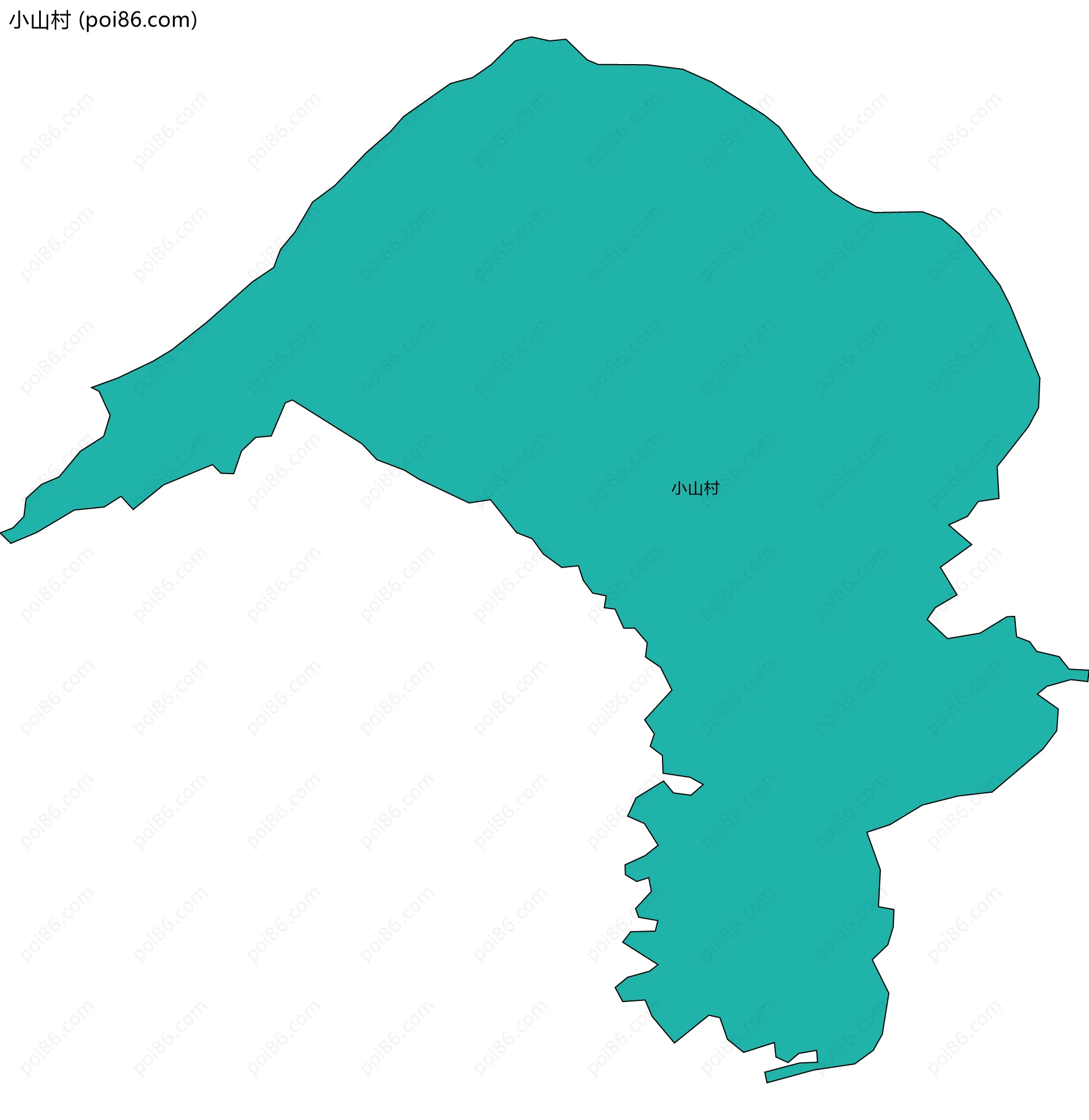 小山村边界地图