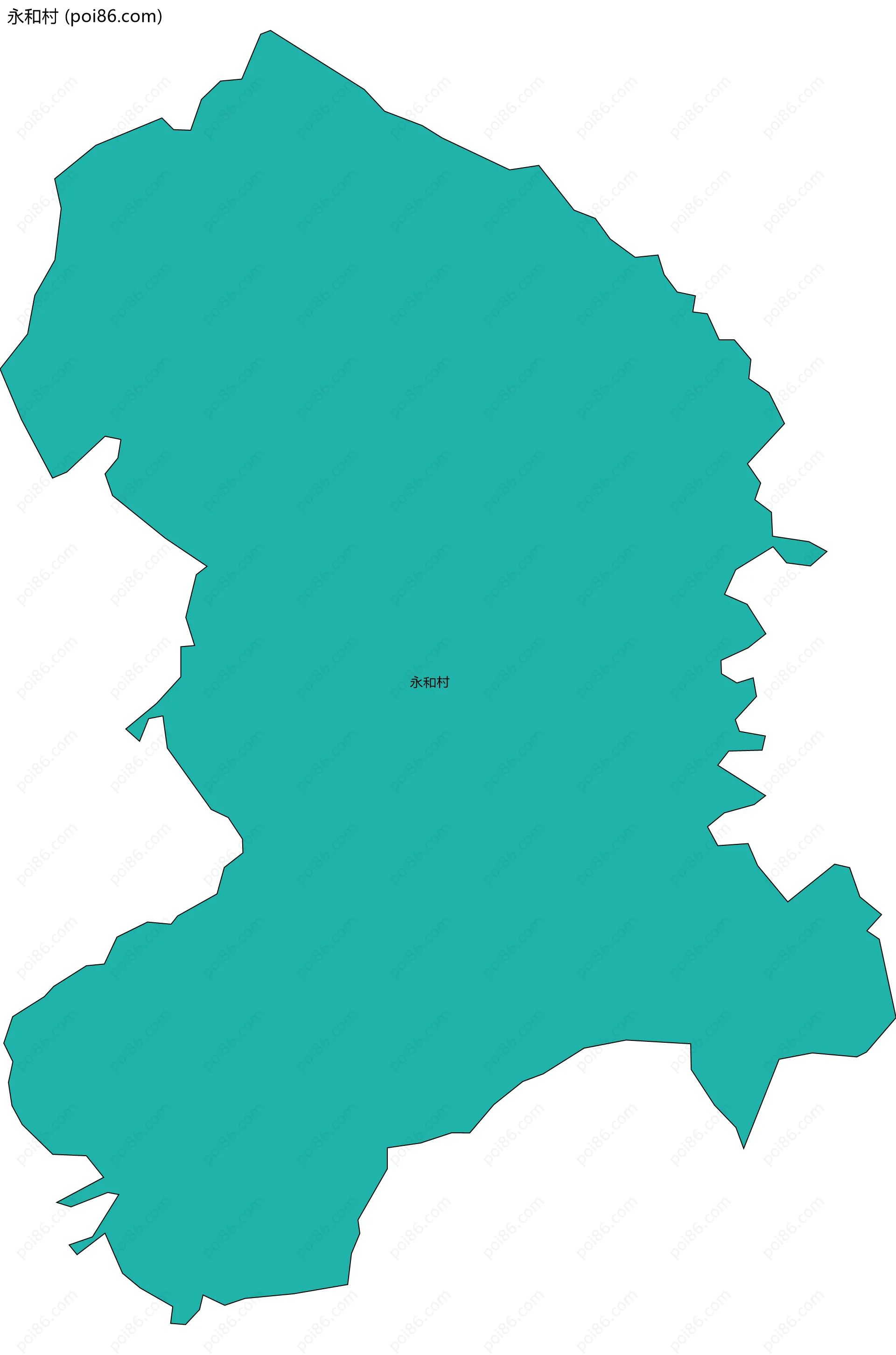 永和村边界地图