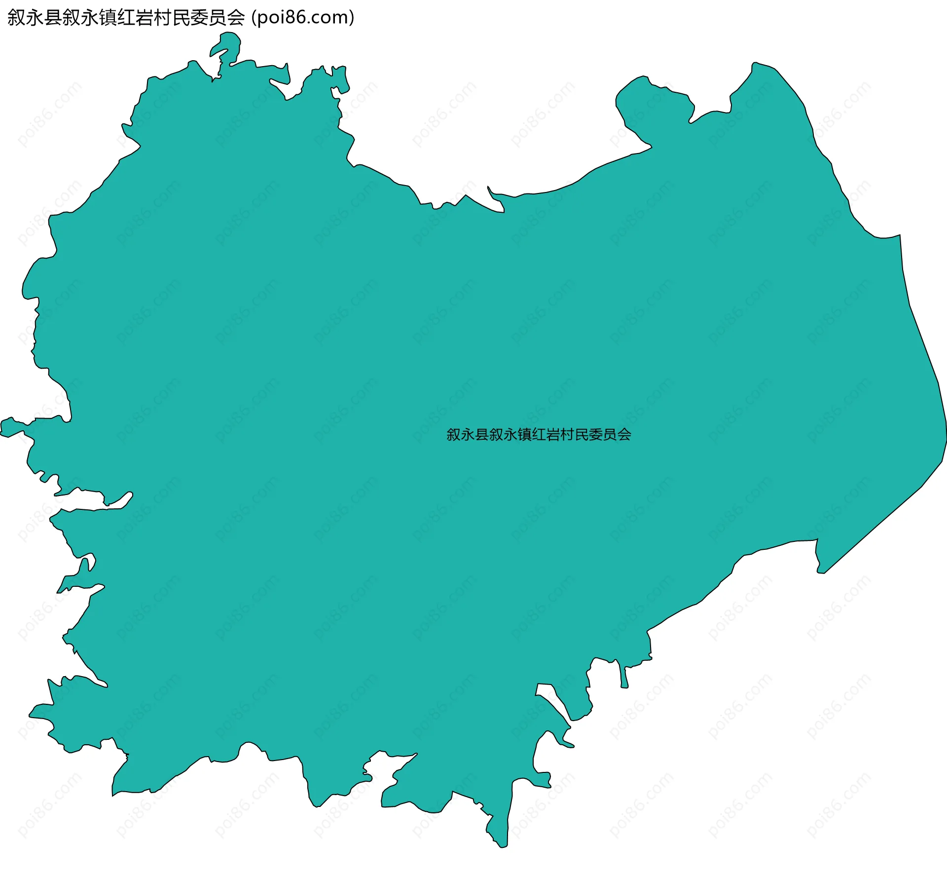 叙永县叙永镇红岩村民委员会边界地图