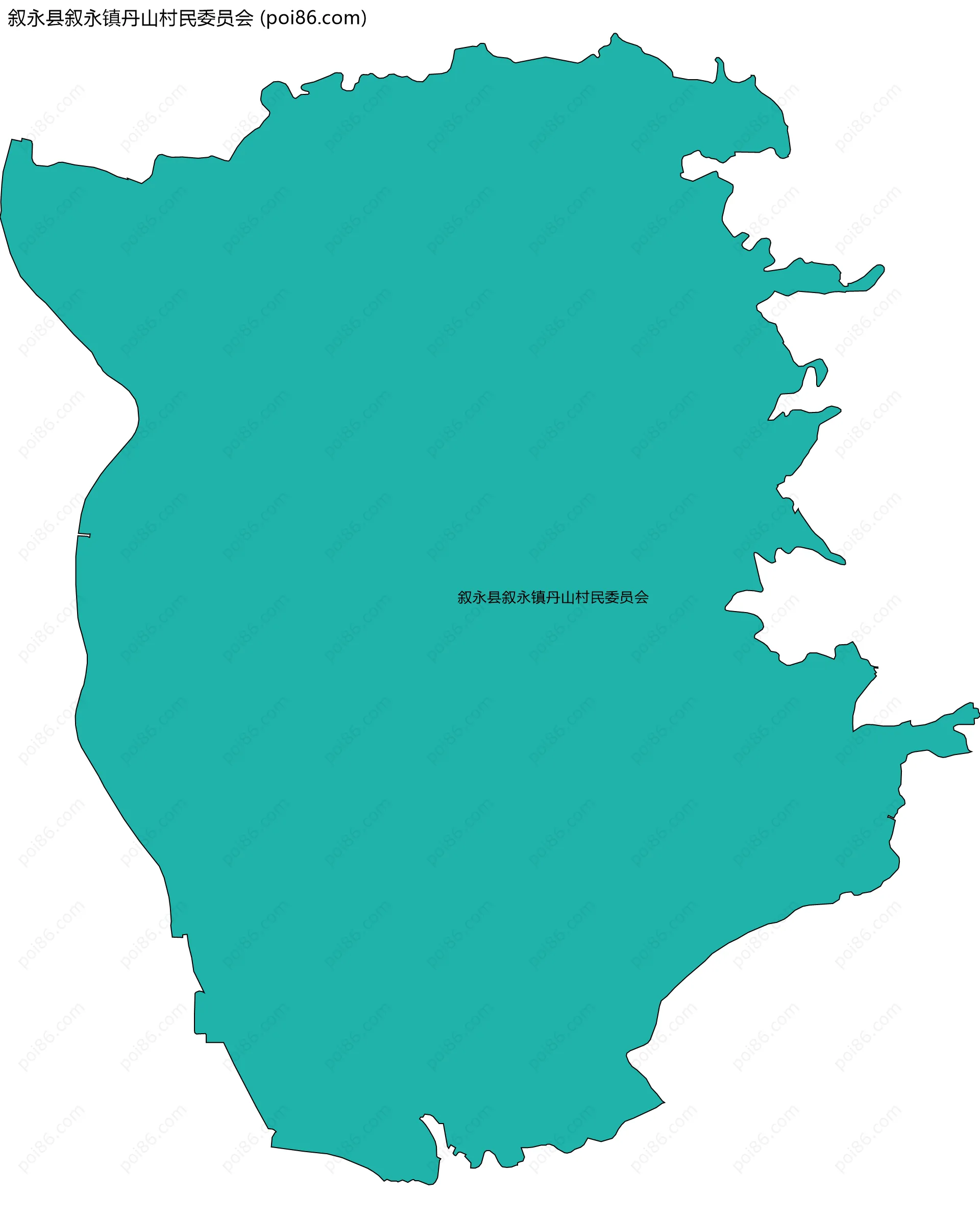 叙永县叙永镇丹山村民委员会边界地图