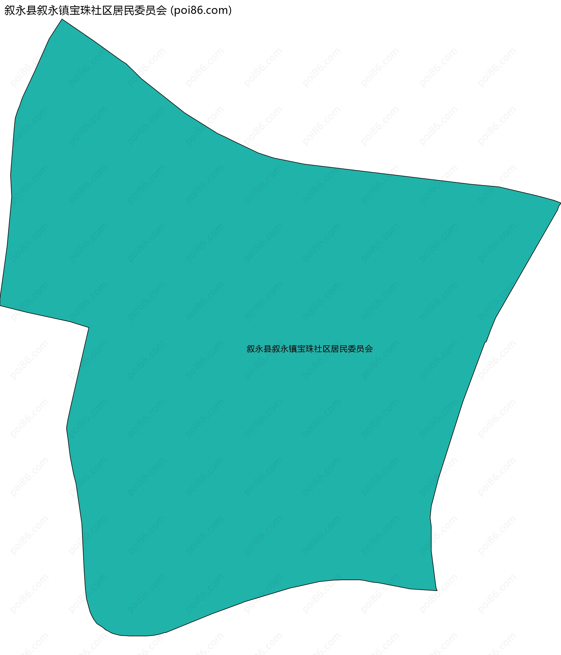 叙永县叙永镇宝珠社区居民委员会边界地图