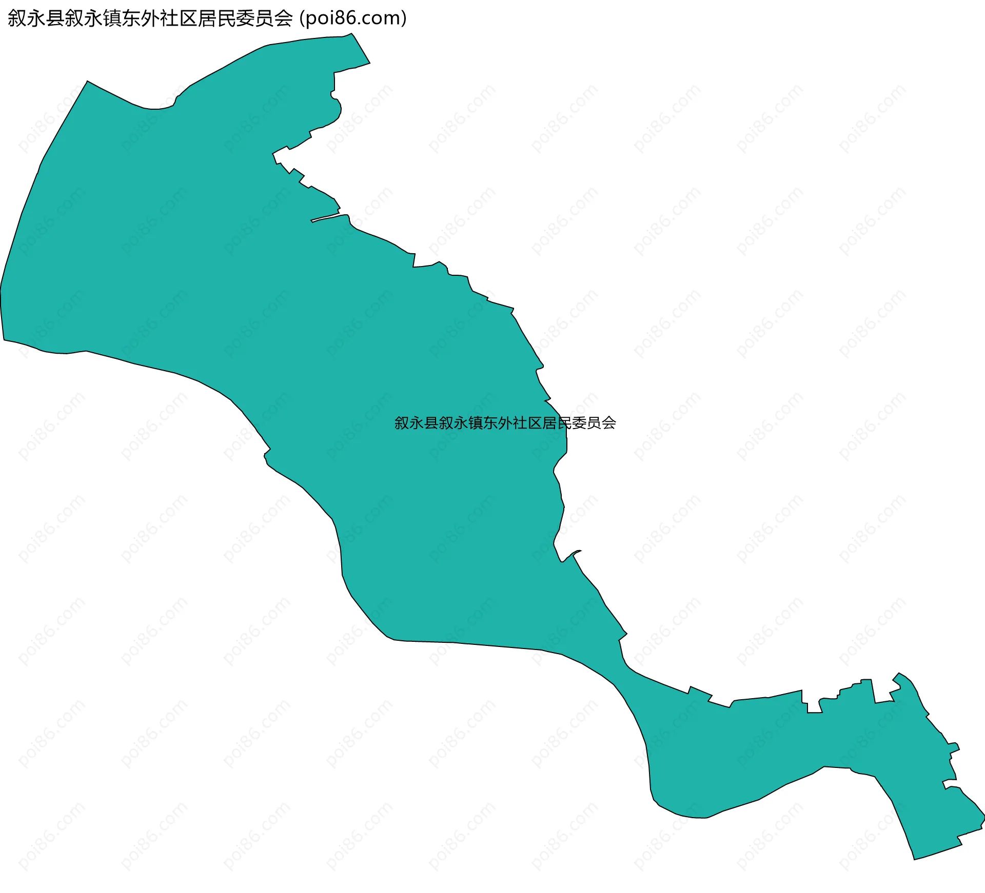 叙永县叙永镇东外社区居民委员会边界地图