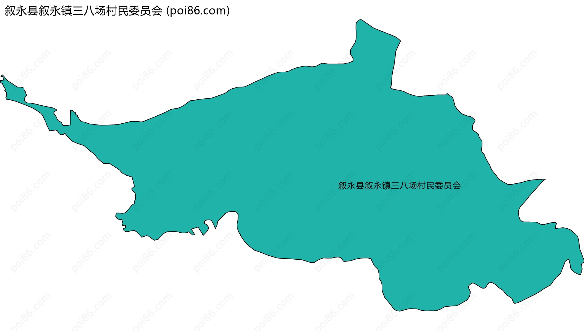 叙永县叙永镇三八场村民委员会边界地图