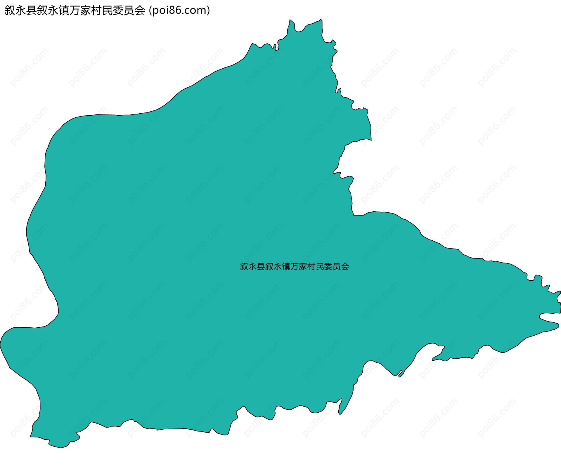 叙永县叙永镇万家村民委员会边界地图