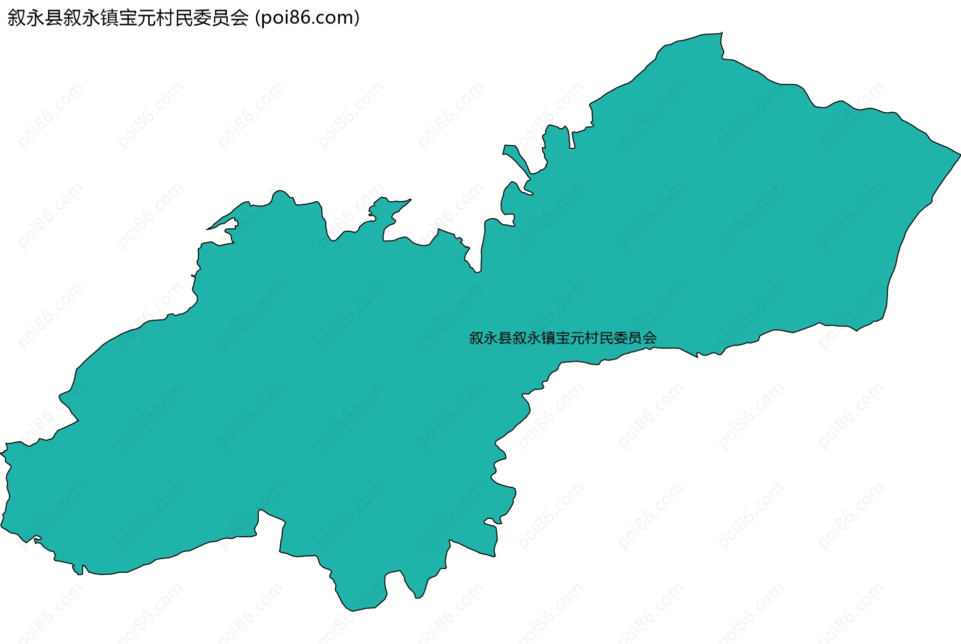 叙永县叙永镇宝元村民委员会边界地图