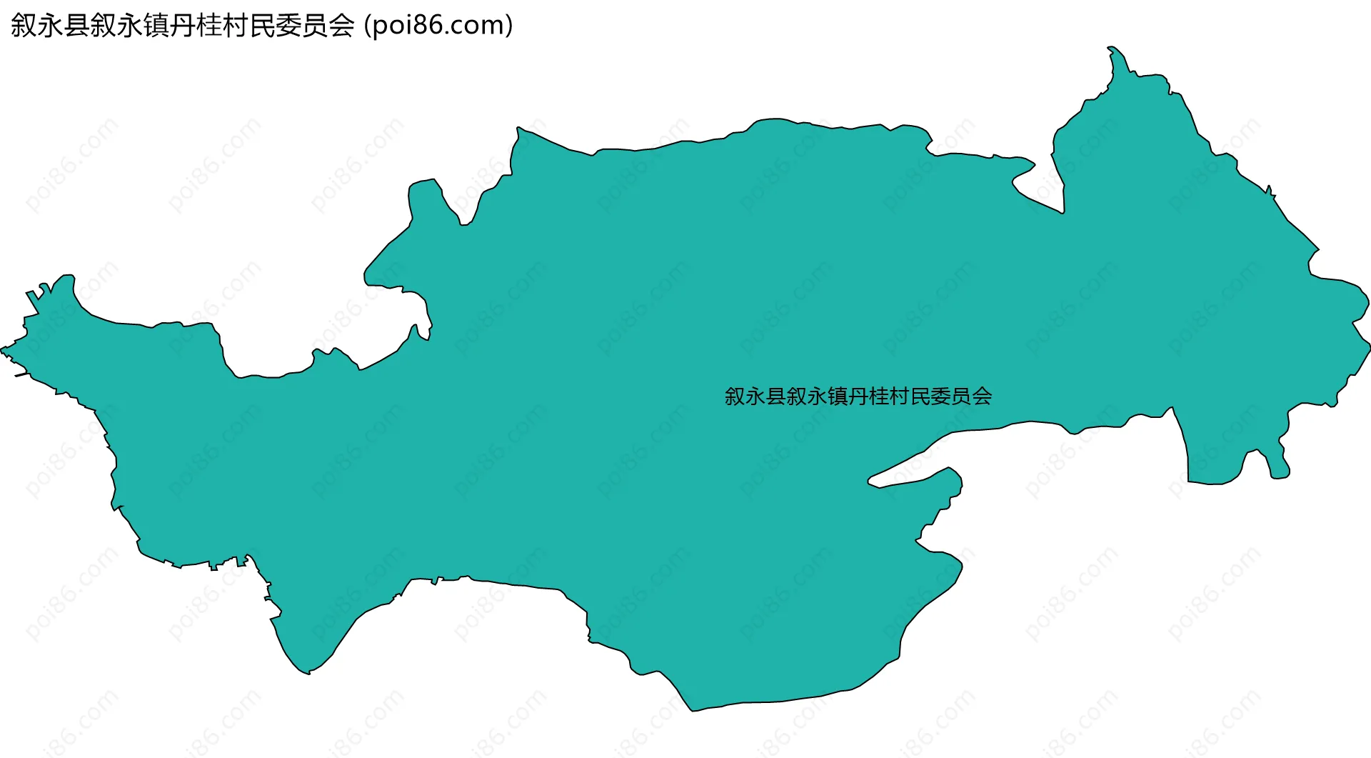 叙永县叙永镇丹桂村民委员会边界地图