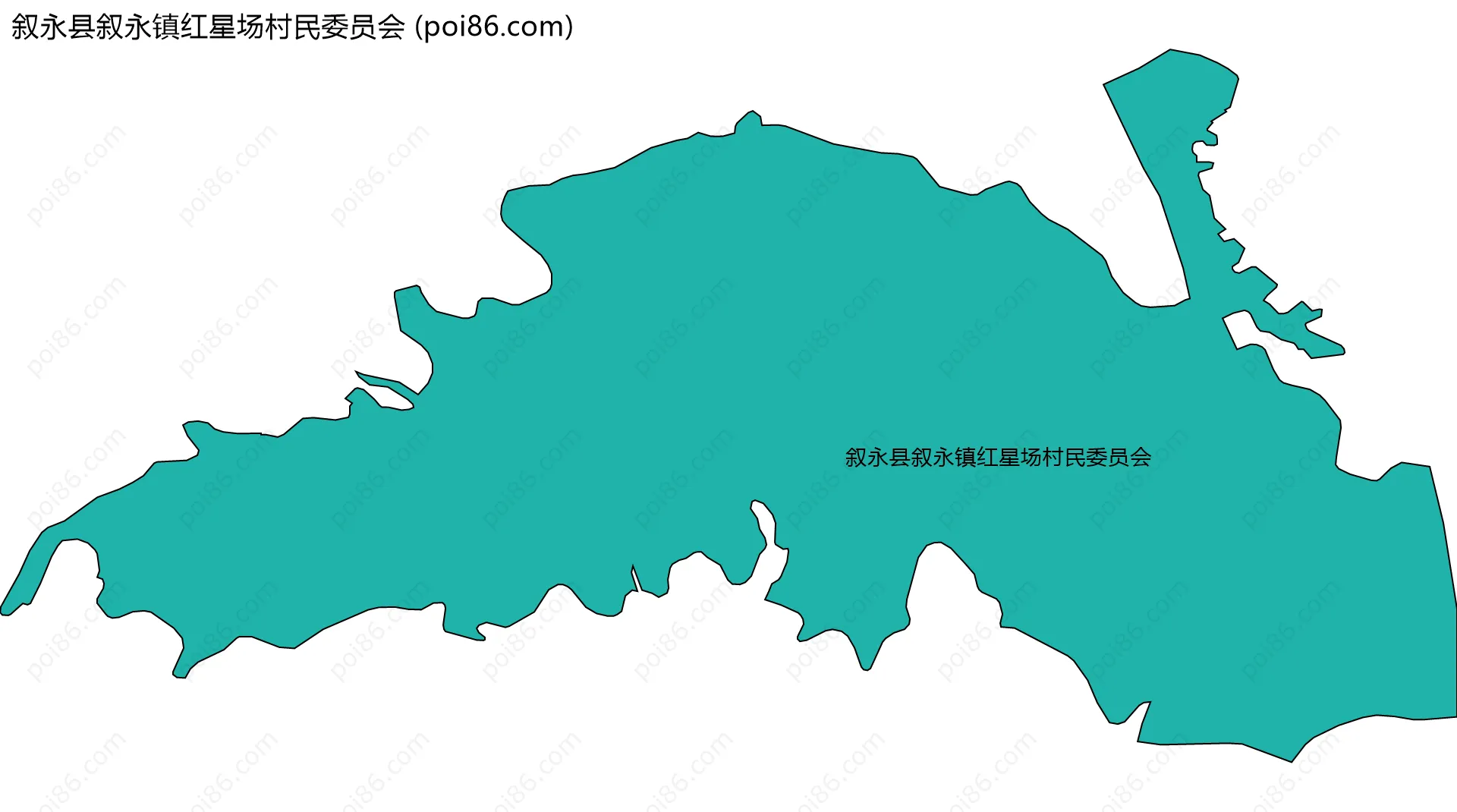 叙永县叙永镇红星场村民委员会边界地图