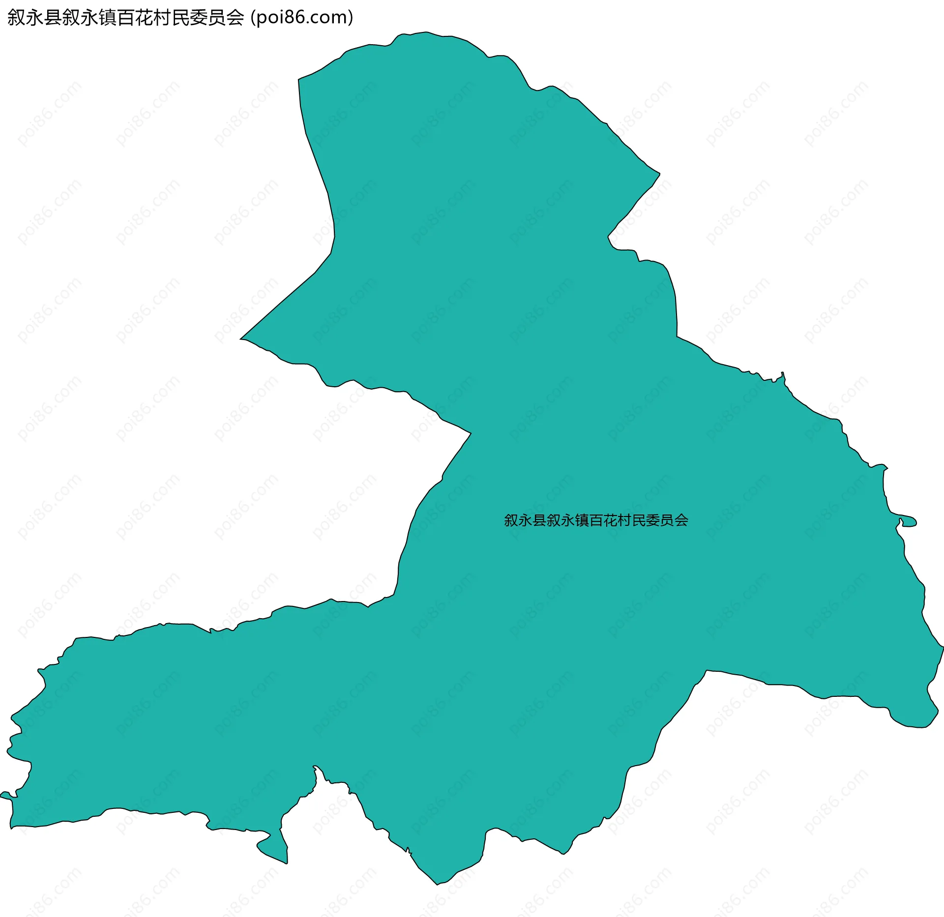 叙永县叙永镇百花村民委员会边界地图