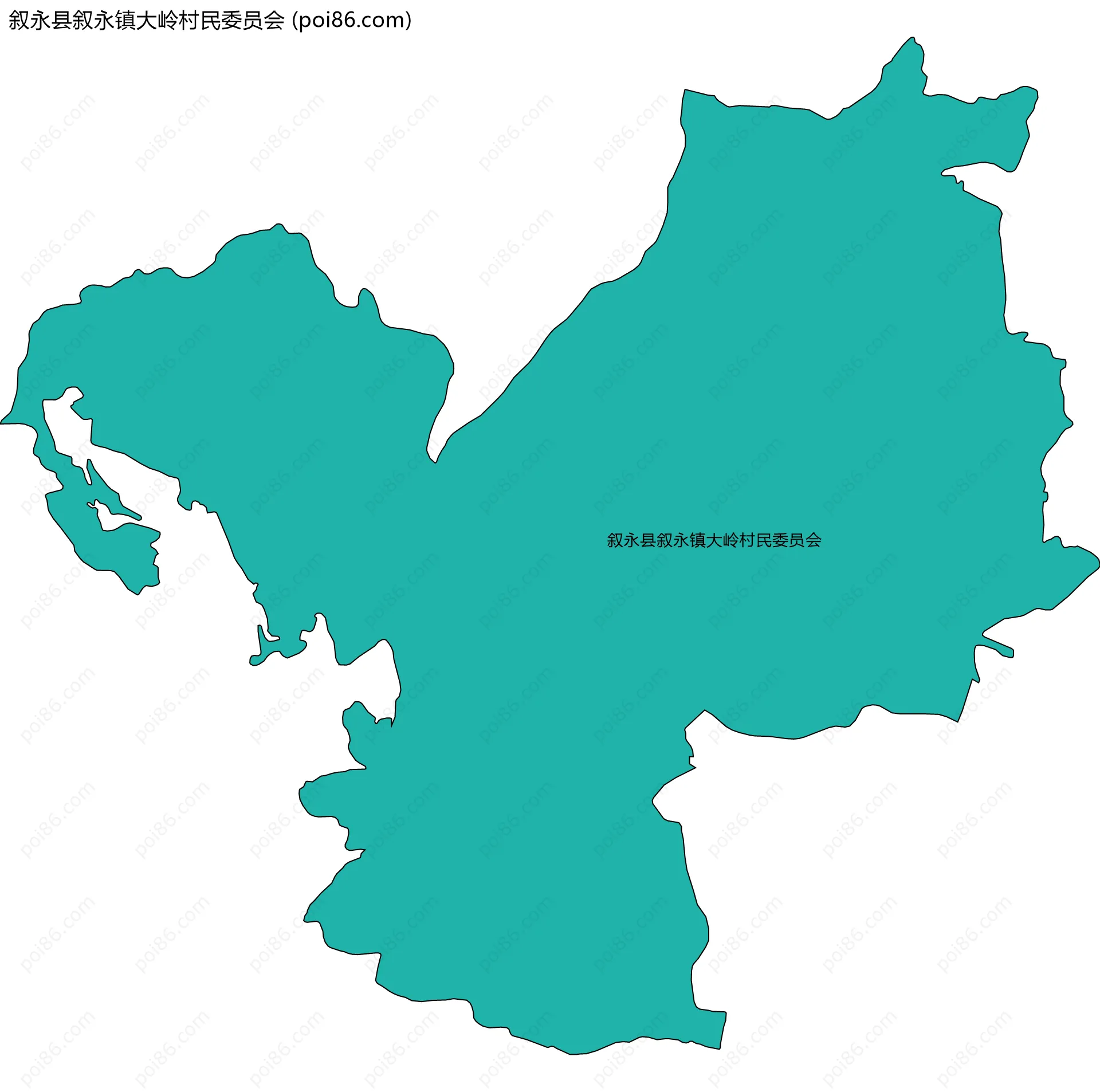 叙永县叙永镇大岭村民委员会边界地图