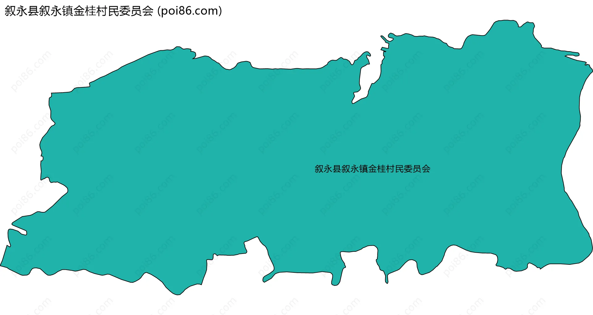 叙永县叙永镇金桂村民委员会边界地图