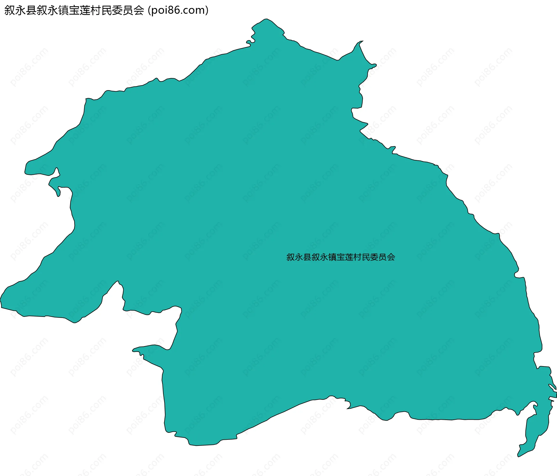 叙永县叙永镇宝莲村民委员会边界地图