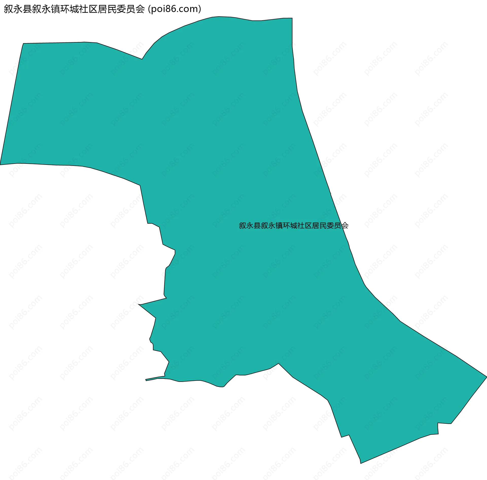 叙永县叙永镇环城社区居民委员会边界地图