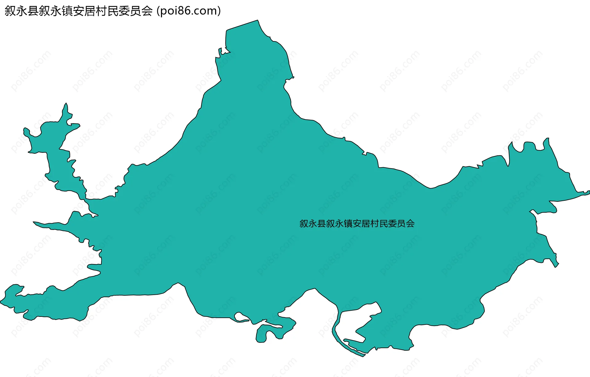 叙永县叙永镇安居村民委员会边界地图