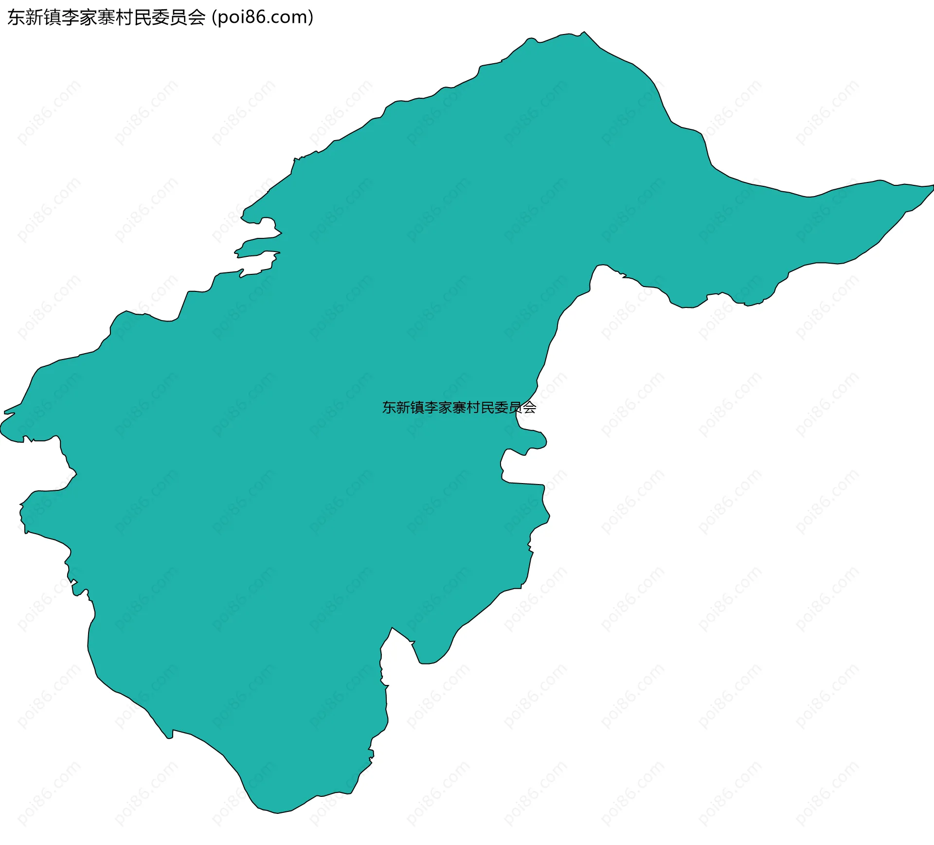 东新镇李家寨村民委员会边界地图