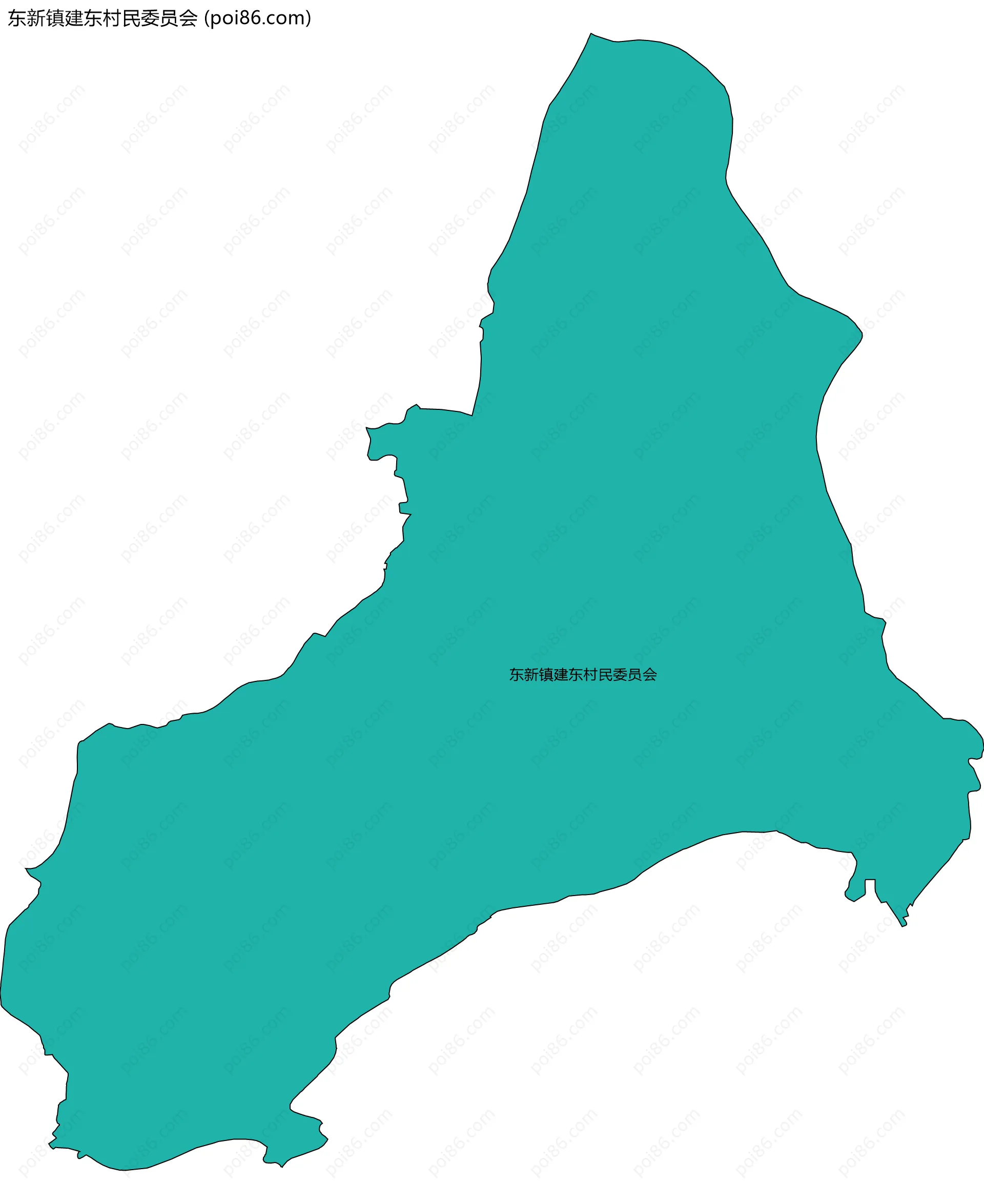 东新镇建东村民委员会边界地图