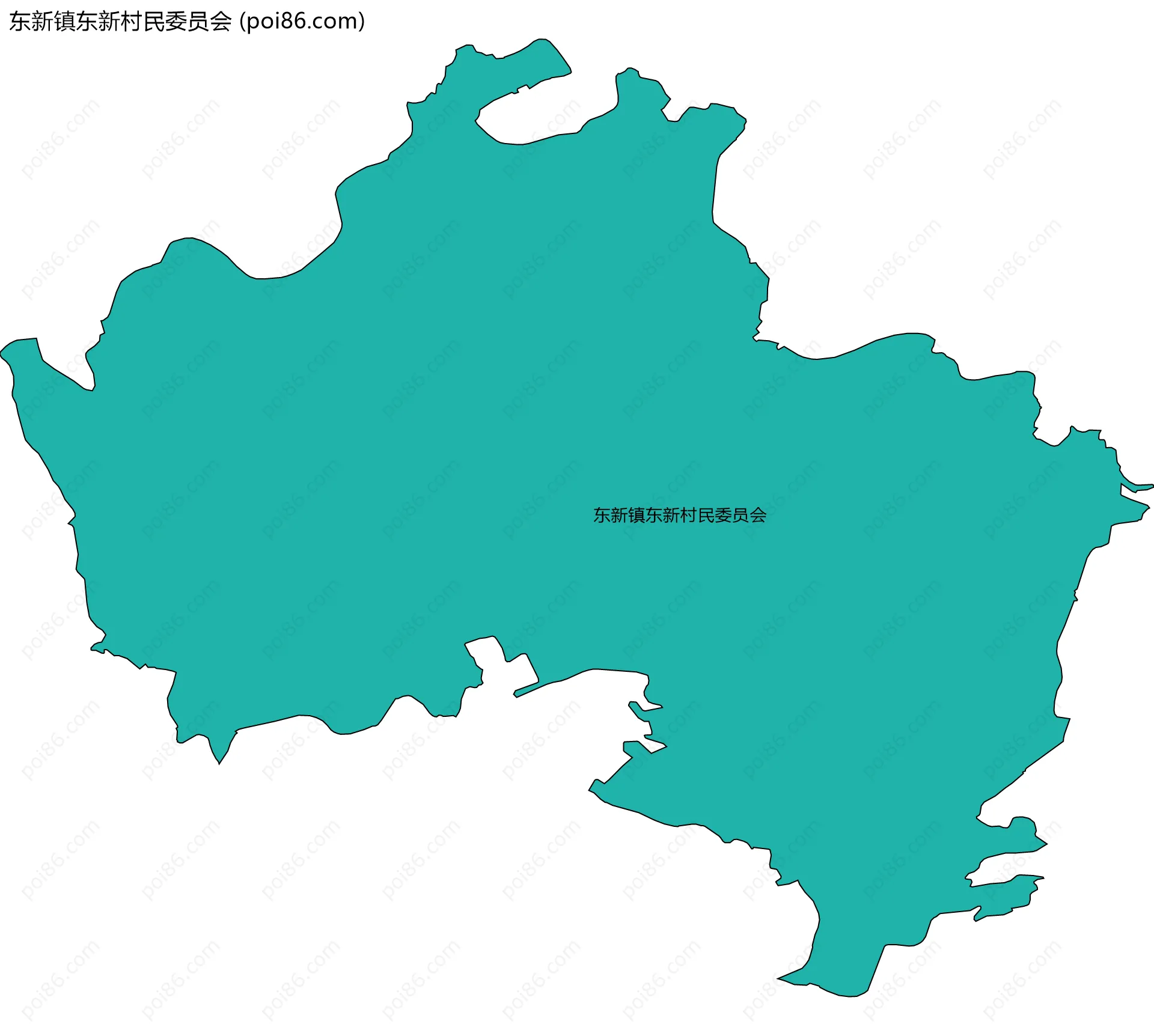 东新镇东新村民委员会边界地图