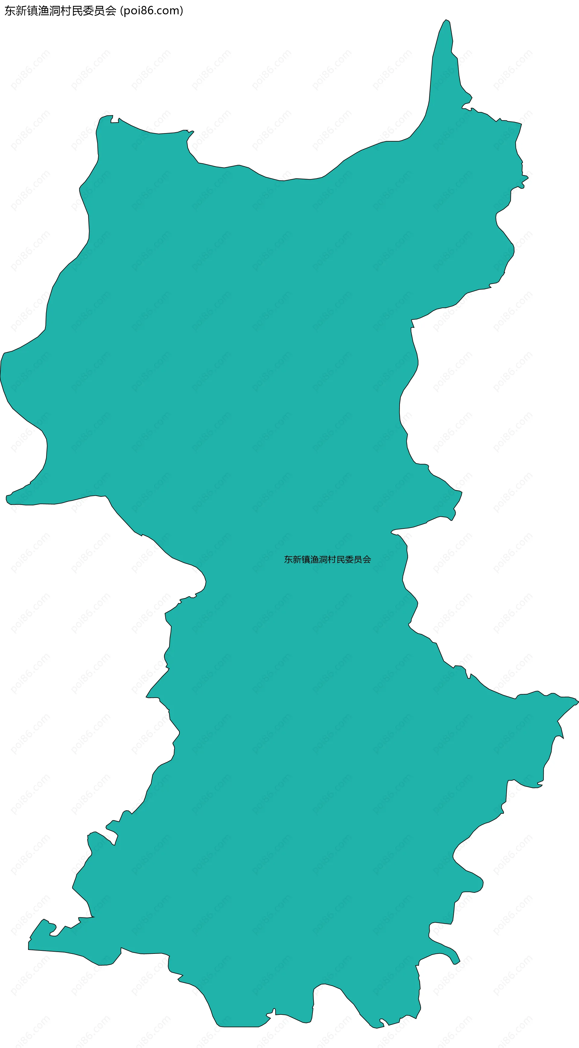 东新镇渔洞村民委员会边界地图