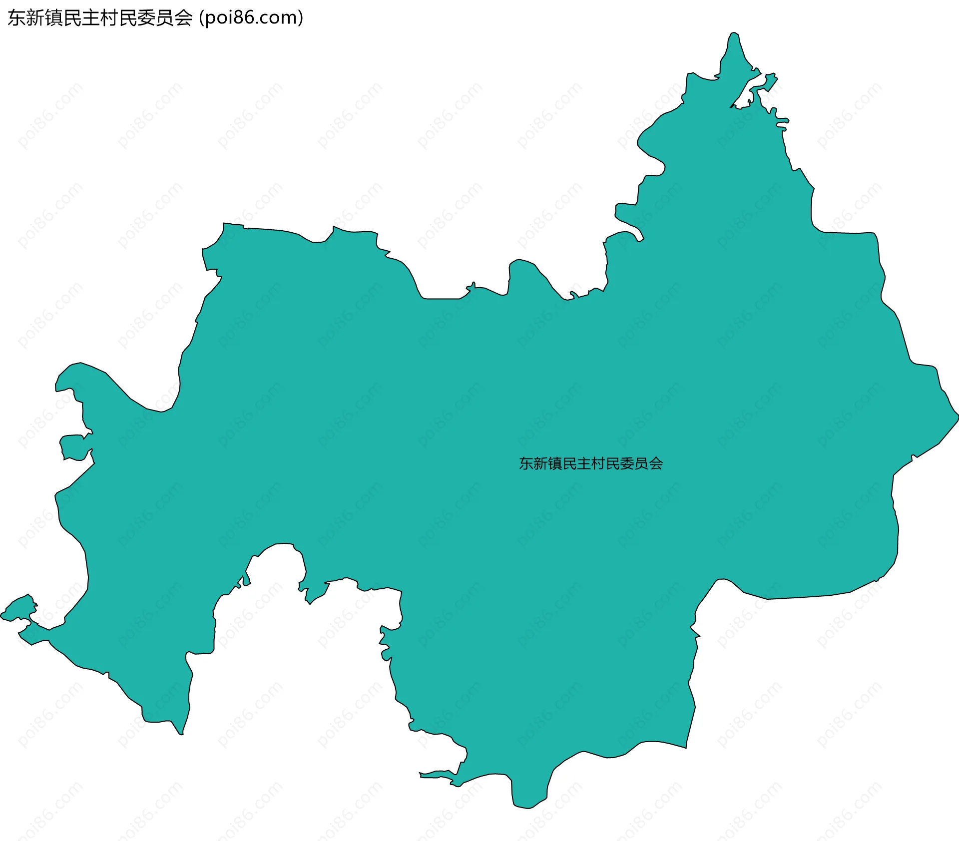 东新镇民主村民委员会边界地图