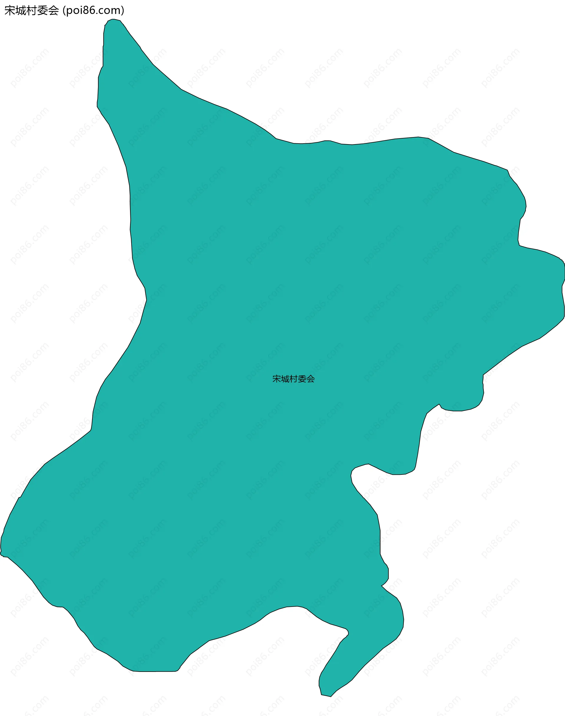 宋城村委会边界地图
