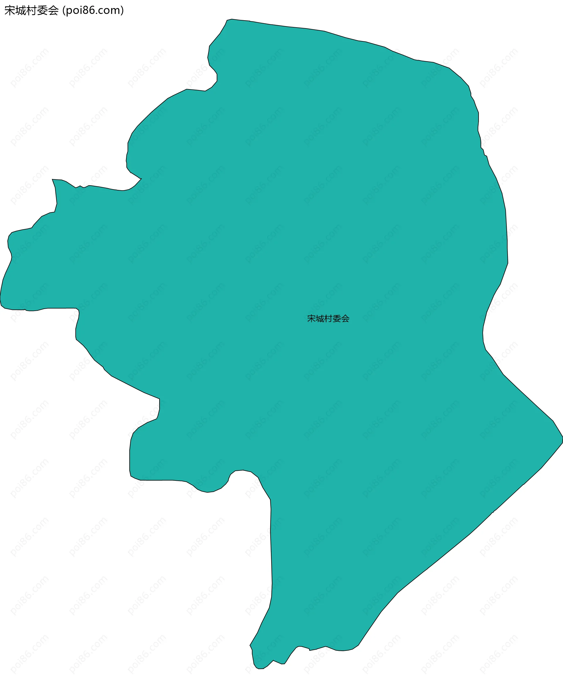 宋城村委会边界地图
