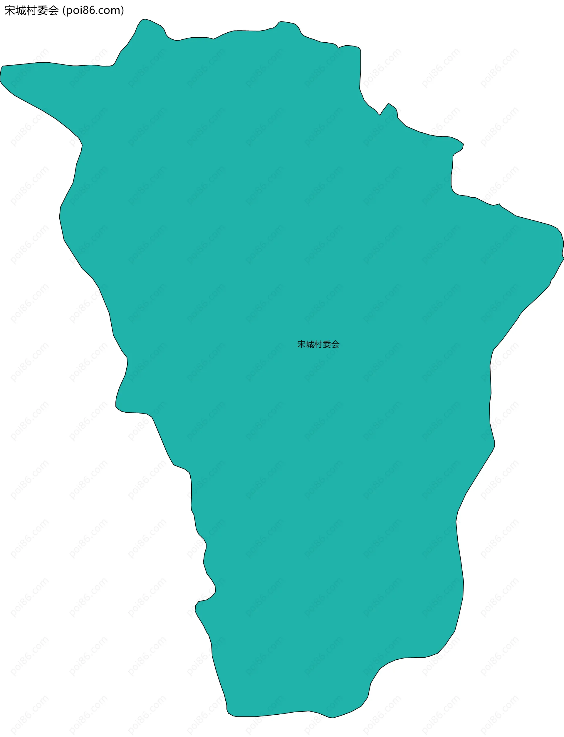 宋城村委会边界地图